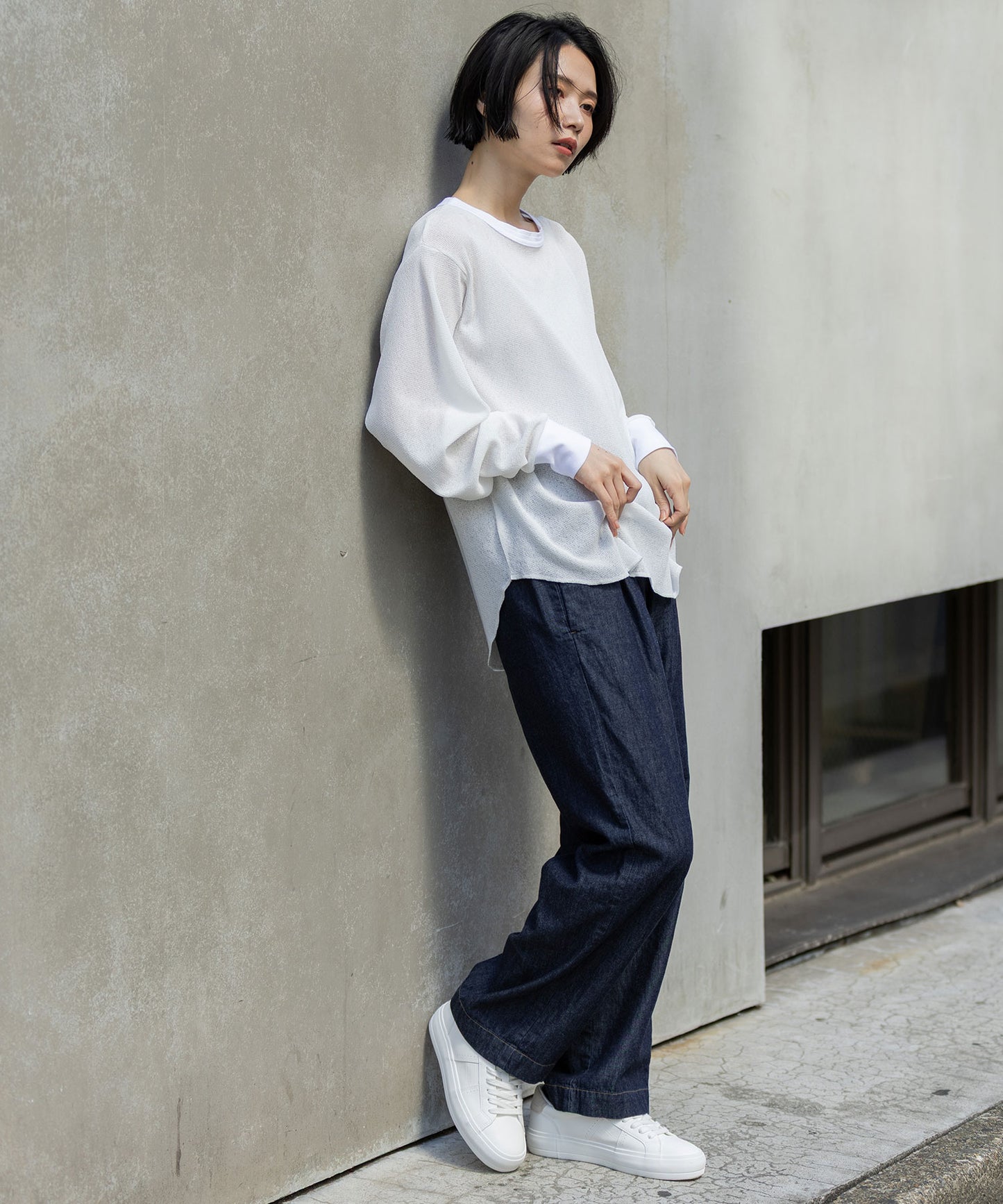 6ozスラブデニムイージーパンツ