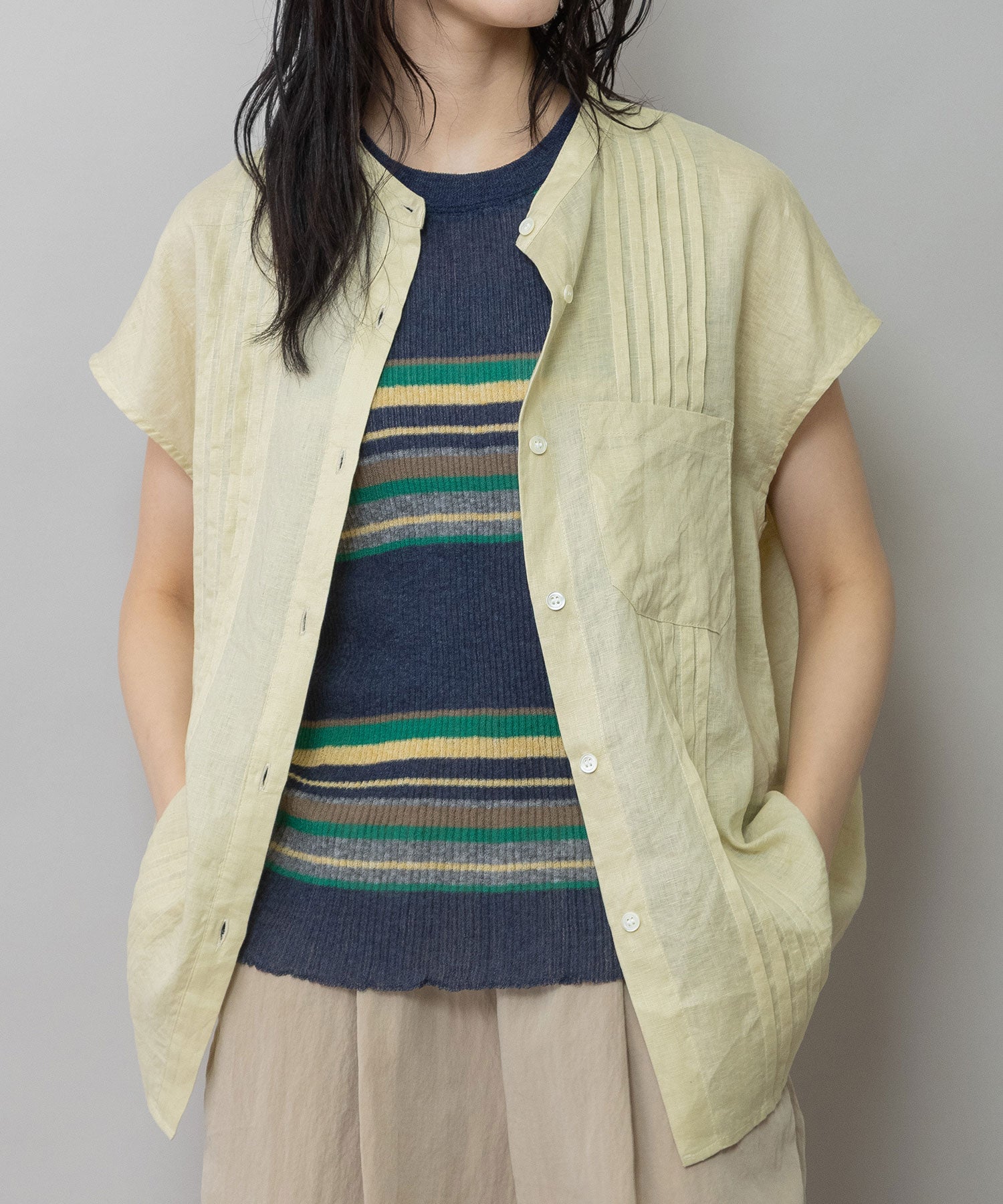 【即購入可】80s EU Vintage フレンチリネンタックシャツ 吸水性】【発散性】60sフレンチリネンタックシャツ – Munich web shop