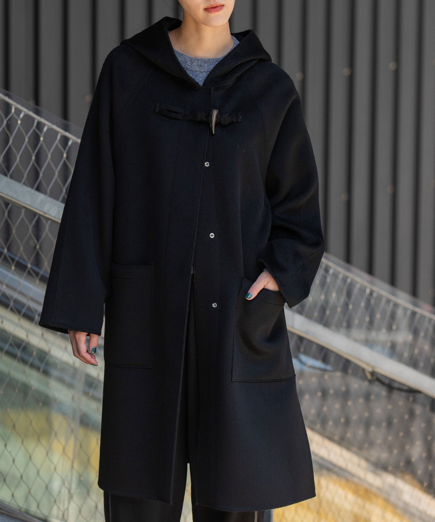 ウールダブルビーバーダッフルコート