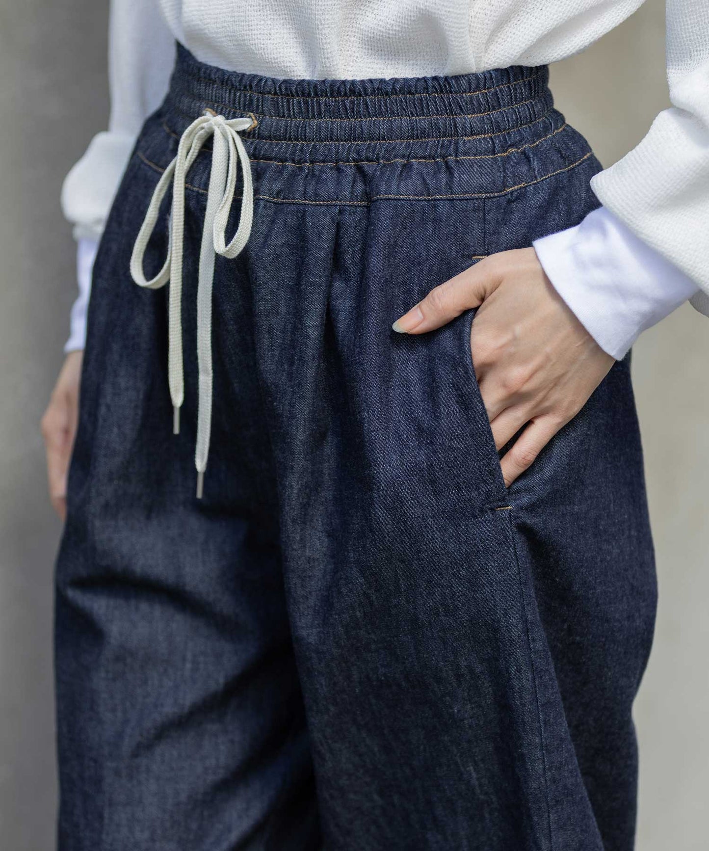 6ozスラブデニムイージーパンツ