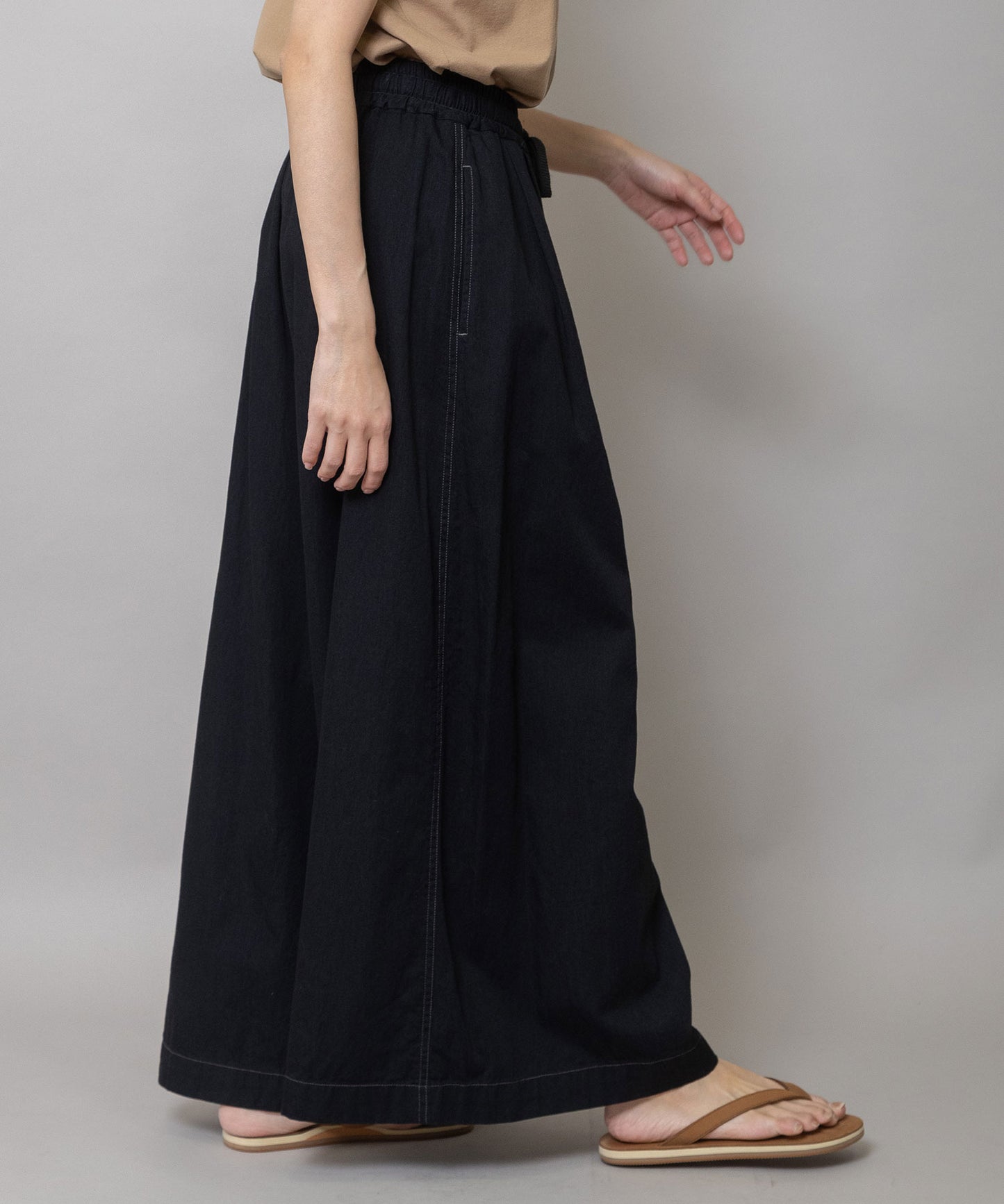 6ozスラブデニムワイドパンツ
