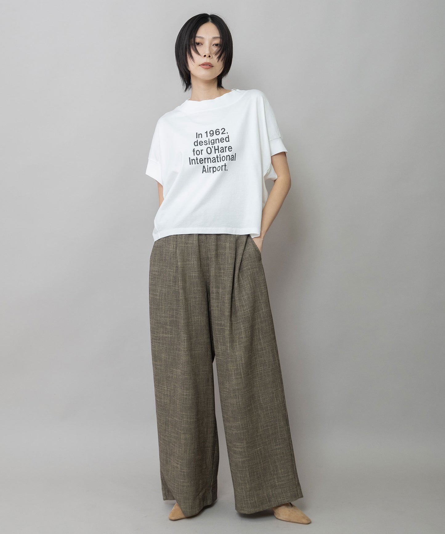 コットンジャージロゴプリントTシャツ