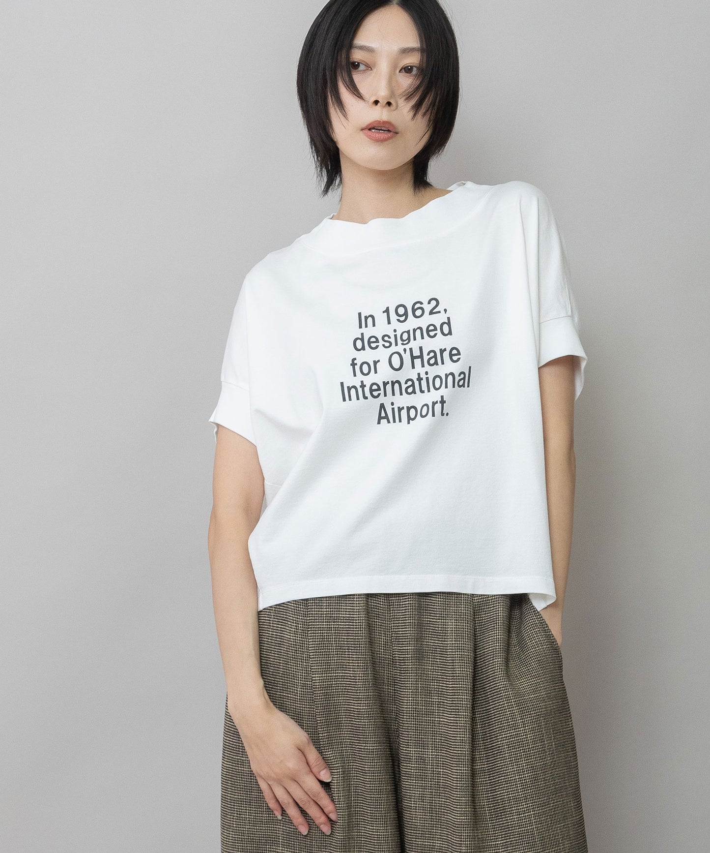 コットンジャージロゴプリントTシャツ