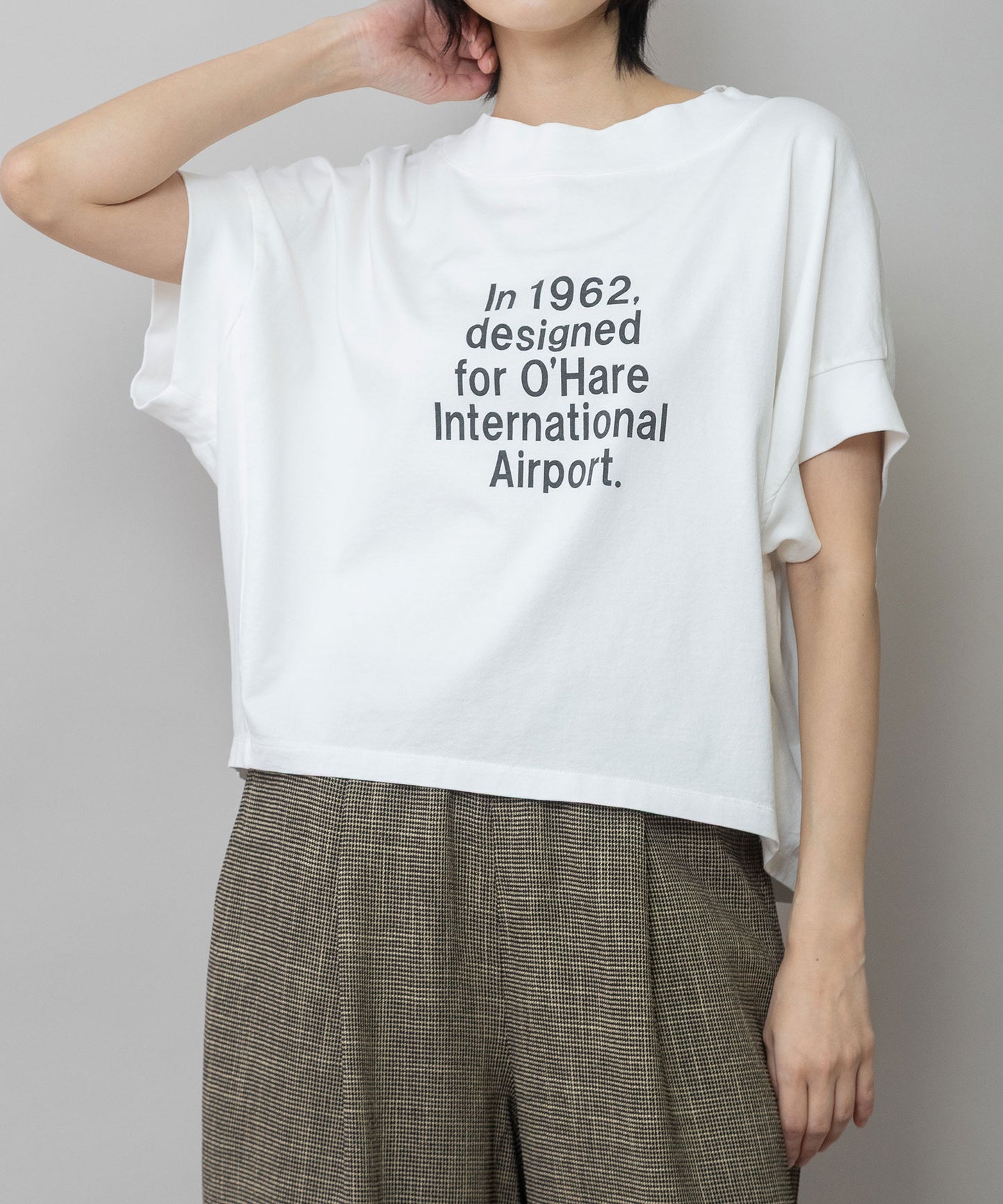 コットンジャージロゴプリントTシャツ