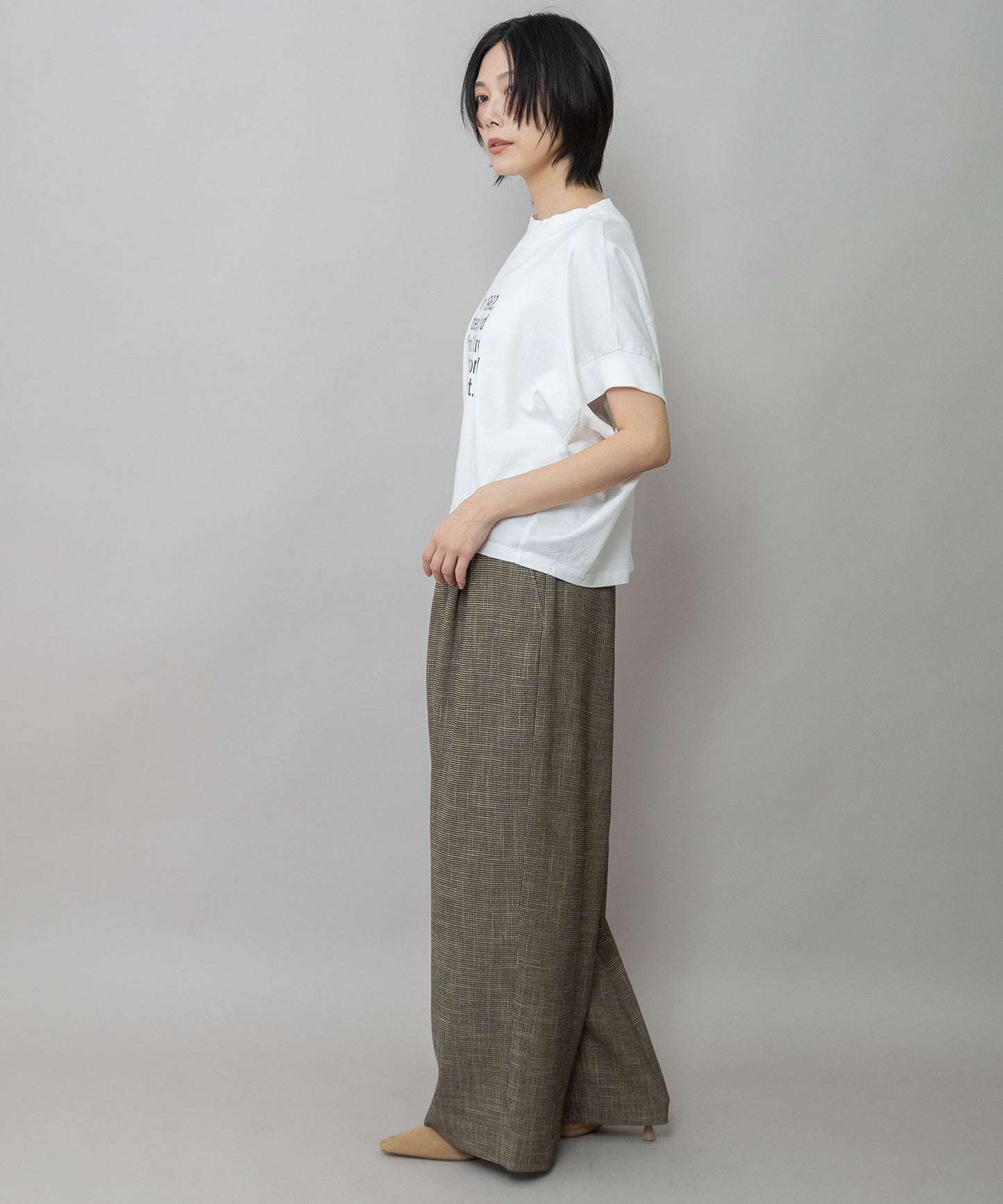 コットンジャージロゴプリントTシャツ