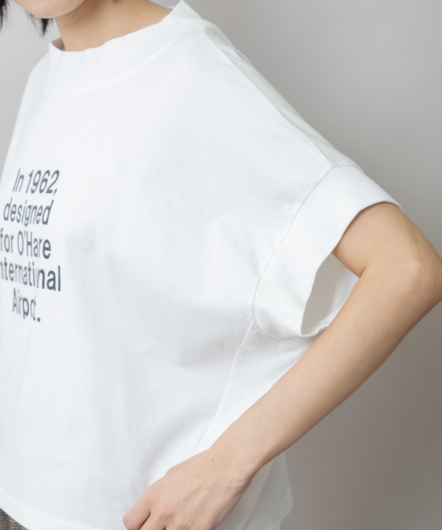 コットンジャージロゴプリントTシャツ