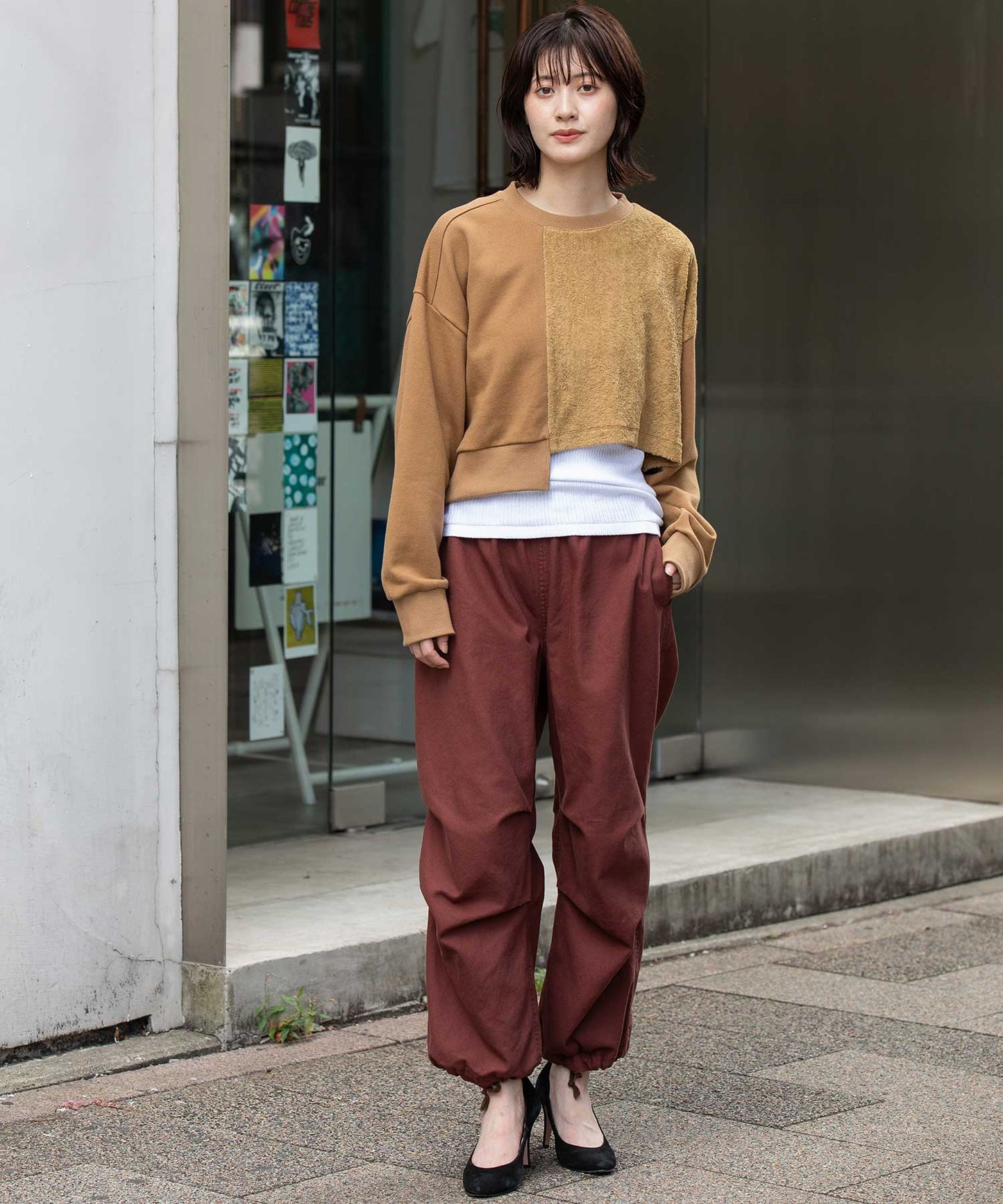 裏毛×チンチラアシンメトリースウェット