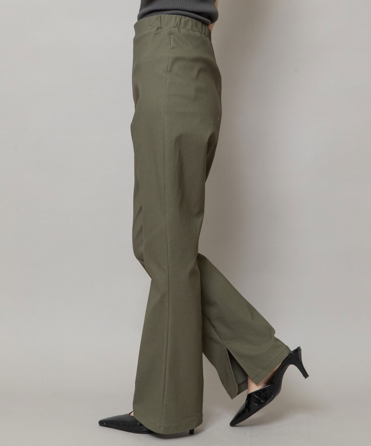 裏起毛パワーストレッチ フレアパンツ