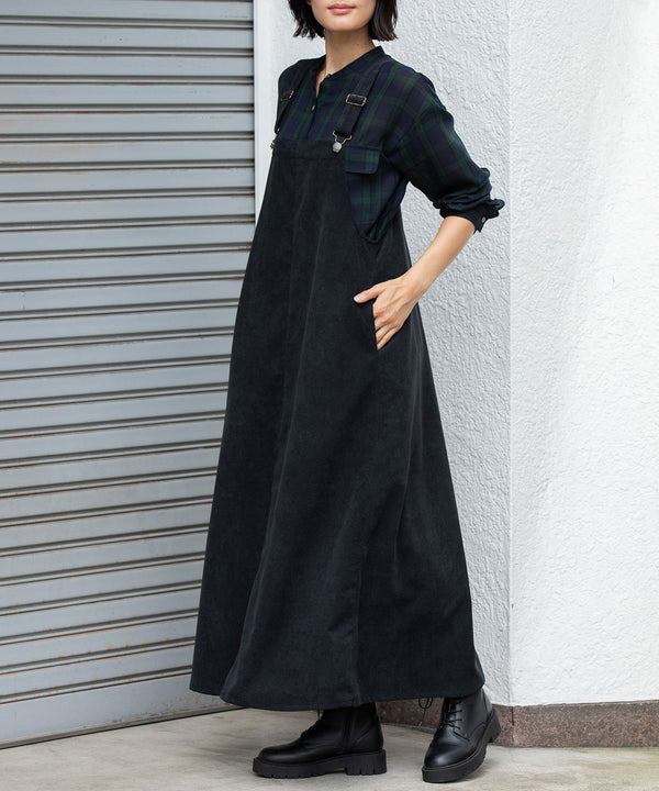 ナノコーデュロイジャンパースカート