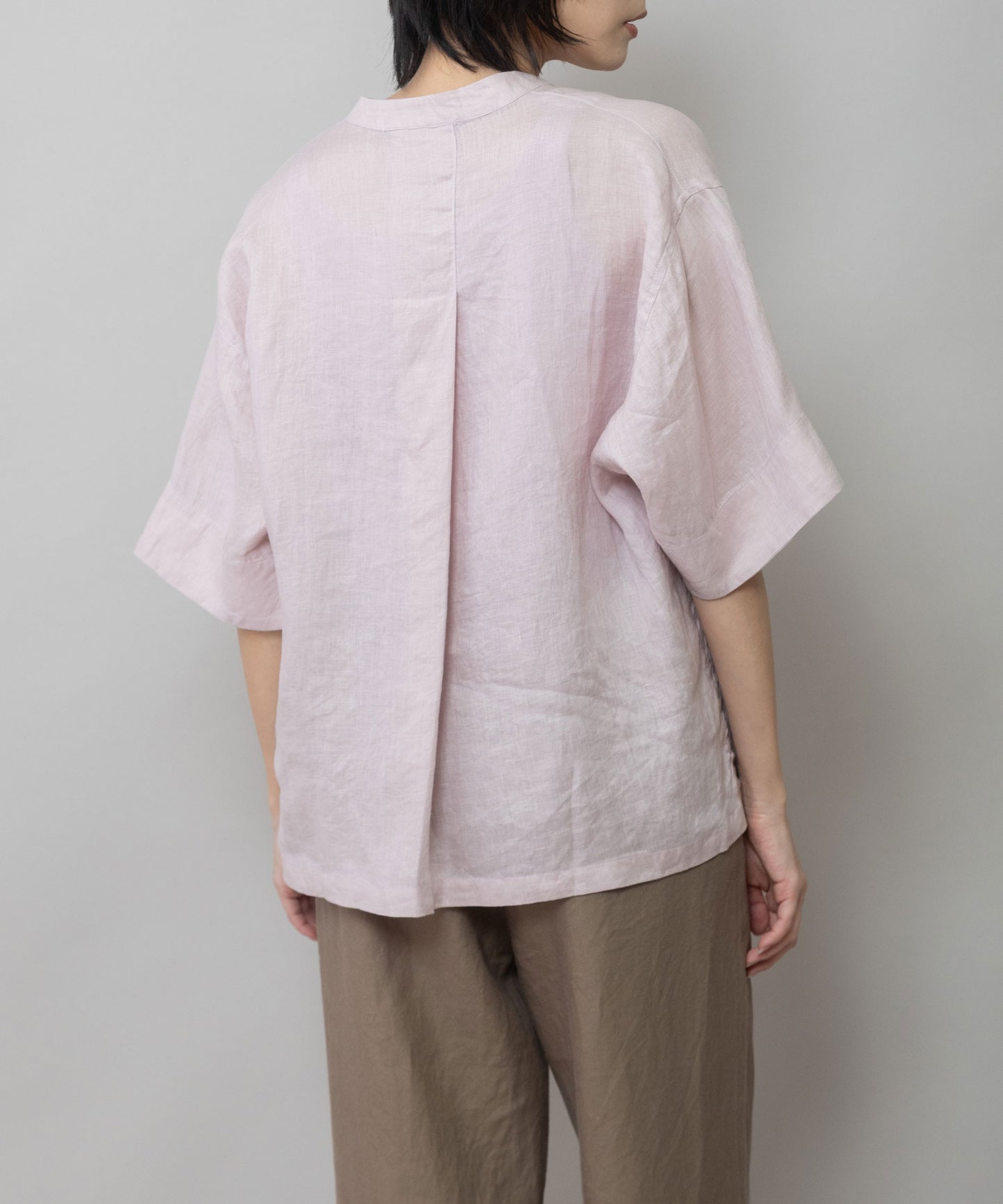 【吸水性】【発散性】60sフレンチリネンハーフスリーブシャツ