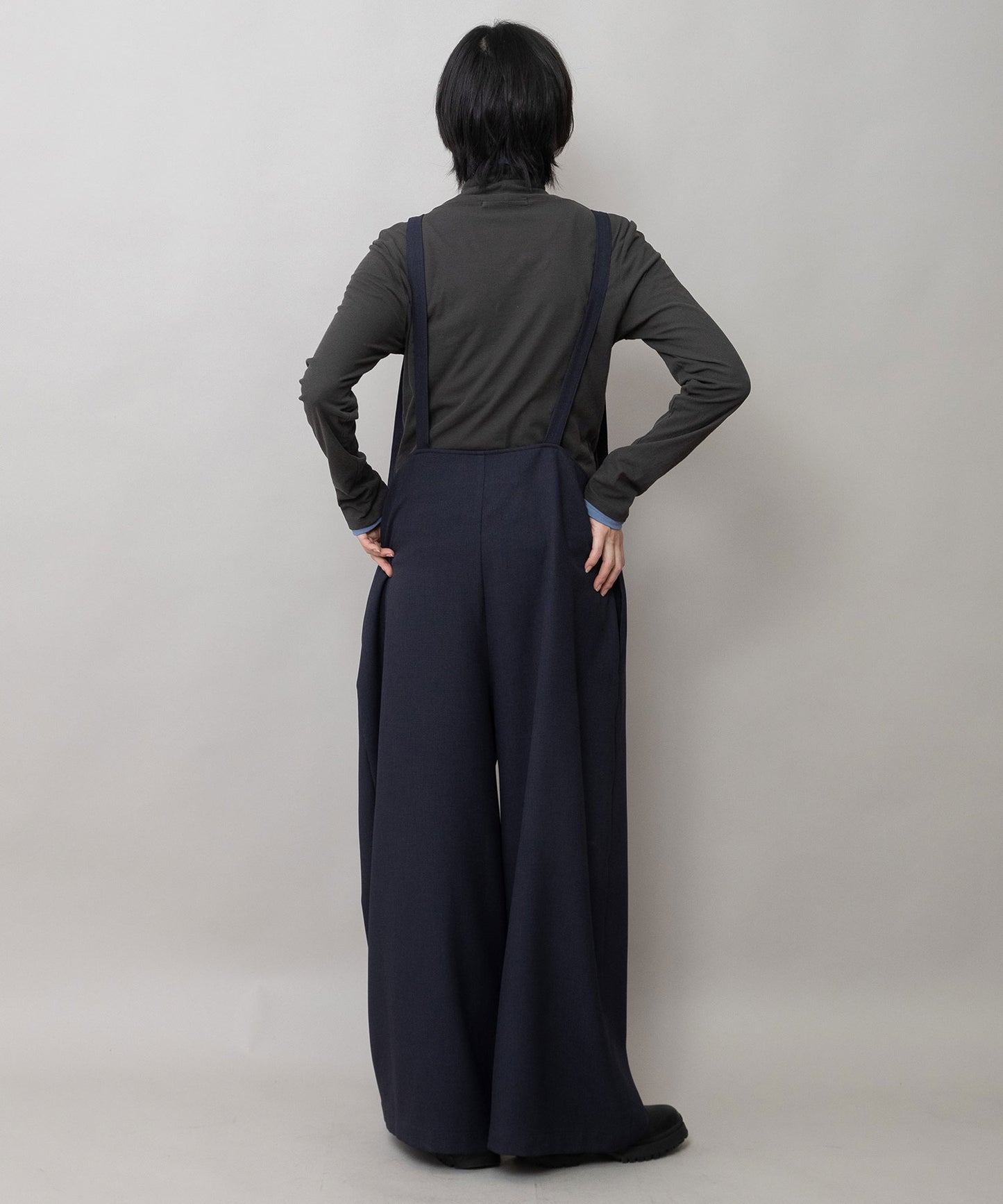 【防シワ性】ドライメランジドビー サロペット