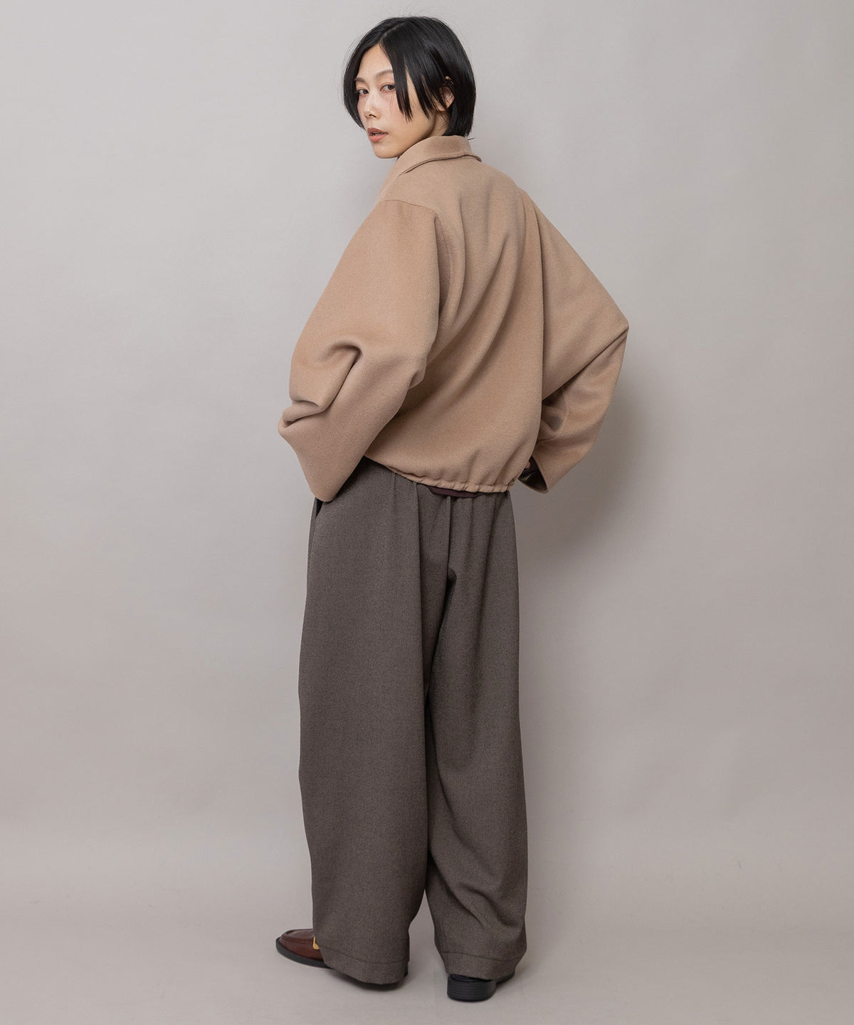 ウールダブルビーバー 着物スリーブブルゾン