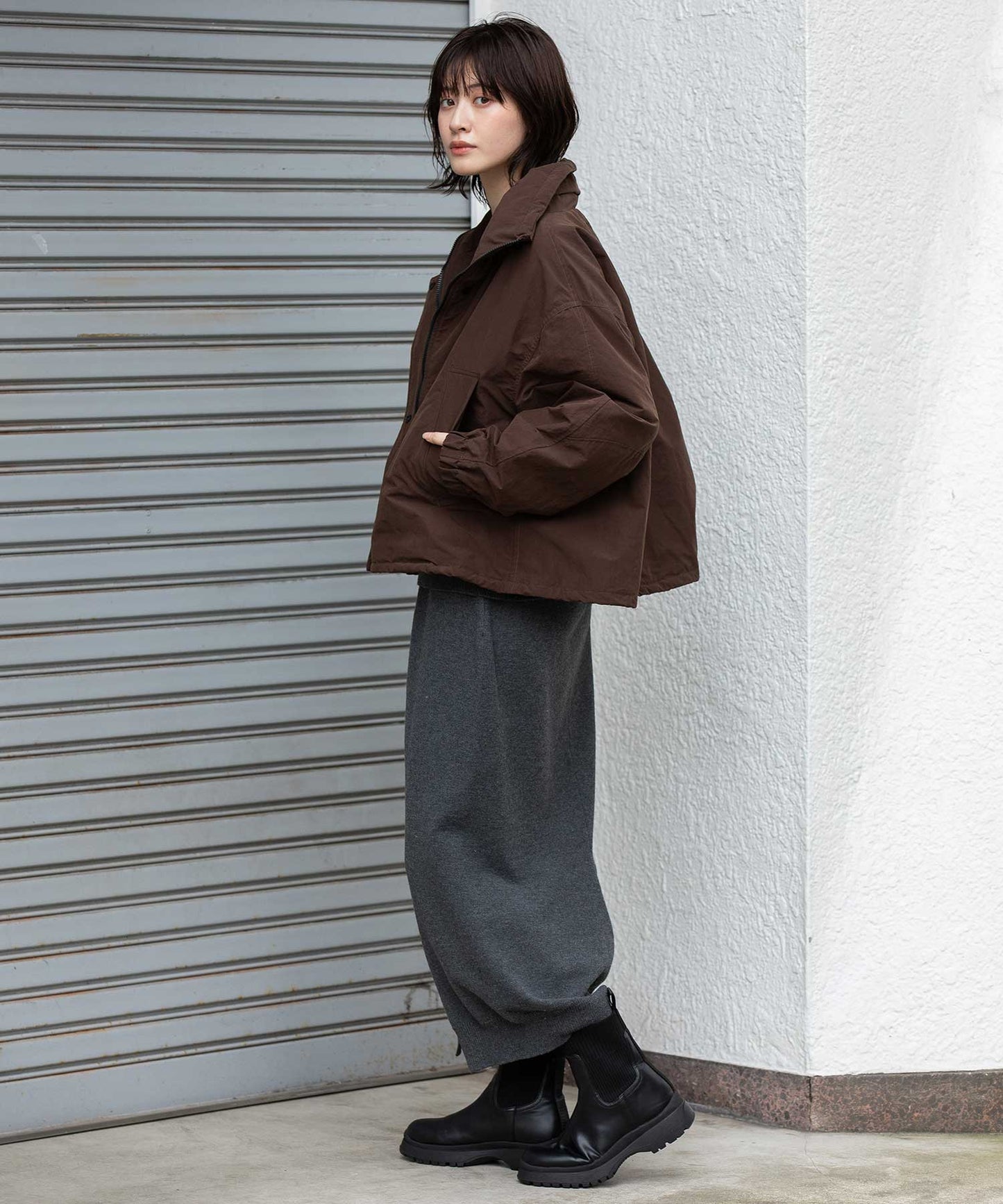 ナイロンコットンタッサー×Octaボンバージャケット