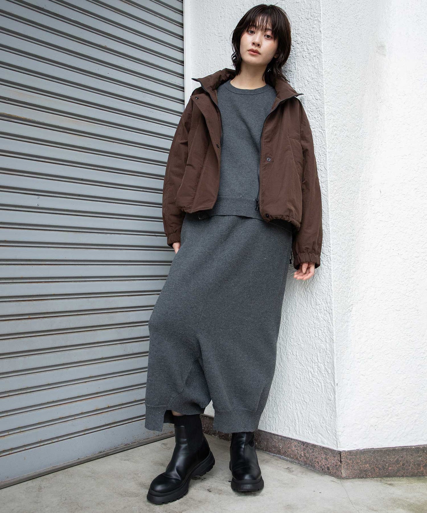 ナイロンコットンタッサー×Octaボンバージャケット