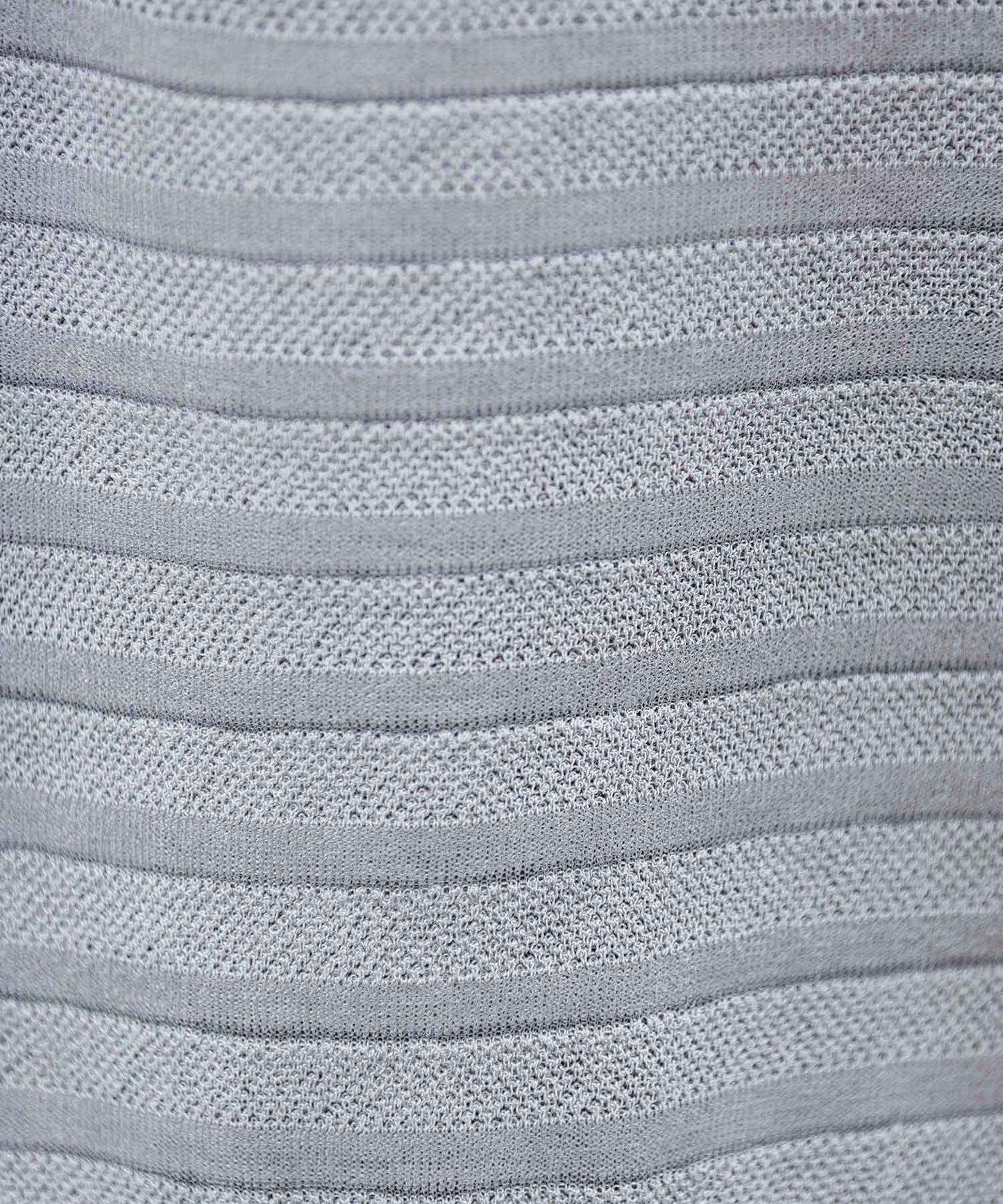 メッシュジャガードボーダーニットVネックスリーブレストップス