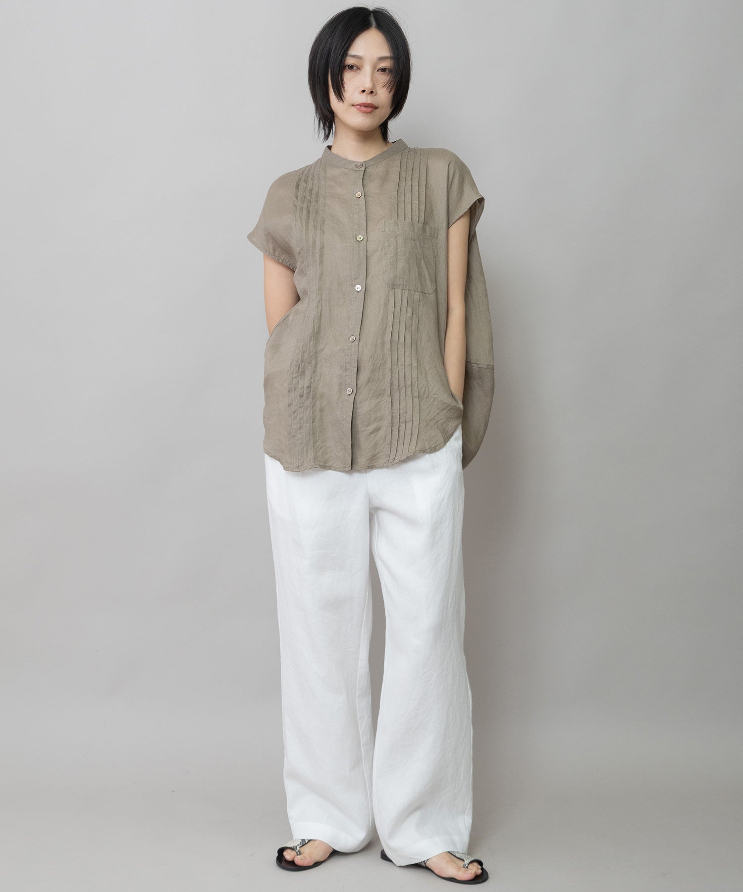 【即購入可】80s EU Vintage フレンチリネンタックシャツ 吸水性】【発散性】60sフレンチリネンタックシャツ – Munich web shop