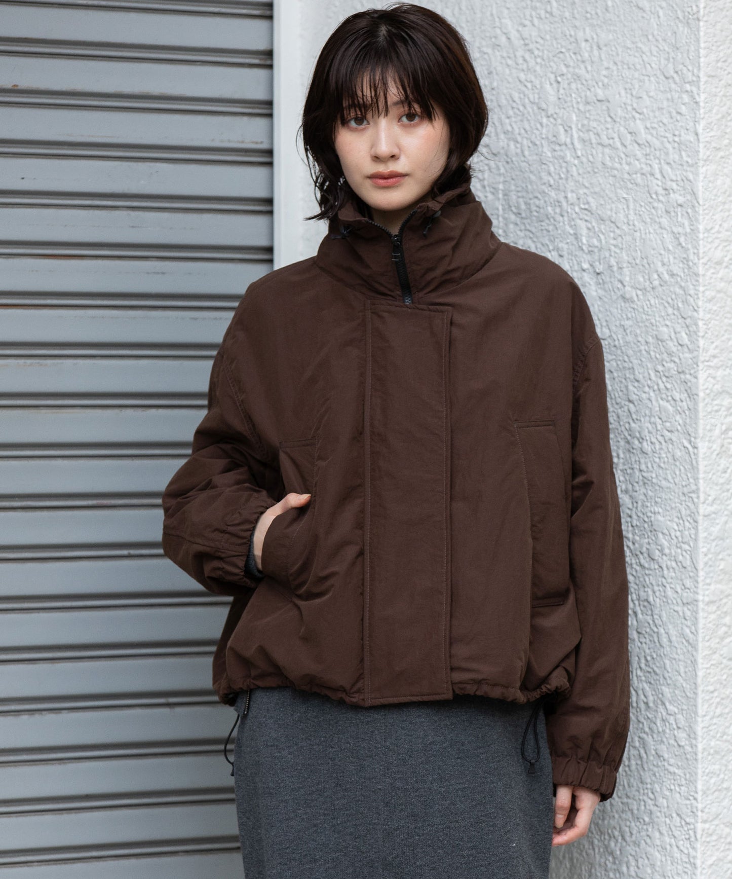 ナイロンコットンタッサー×Octaボンバージャケット