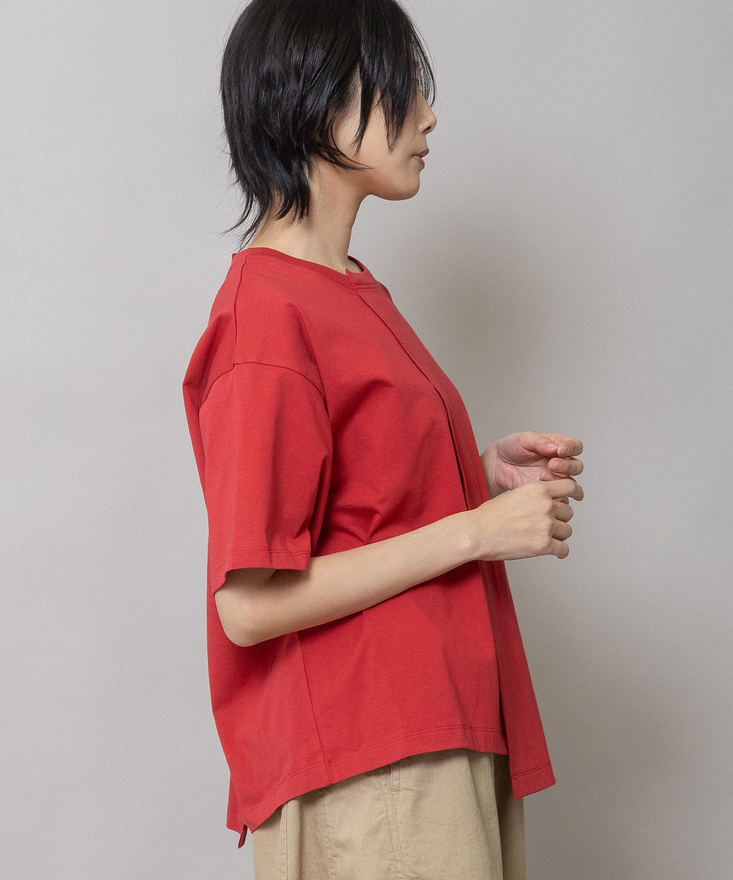コットンジャージダブルベントTシャツ