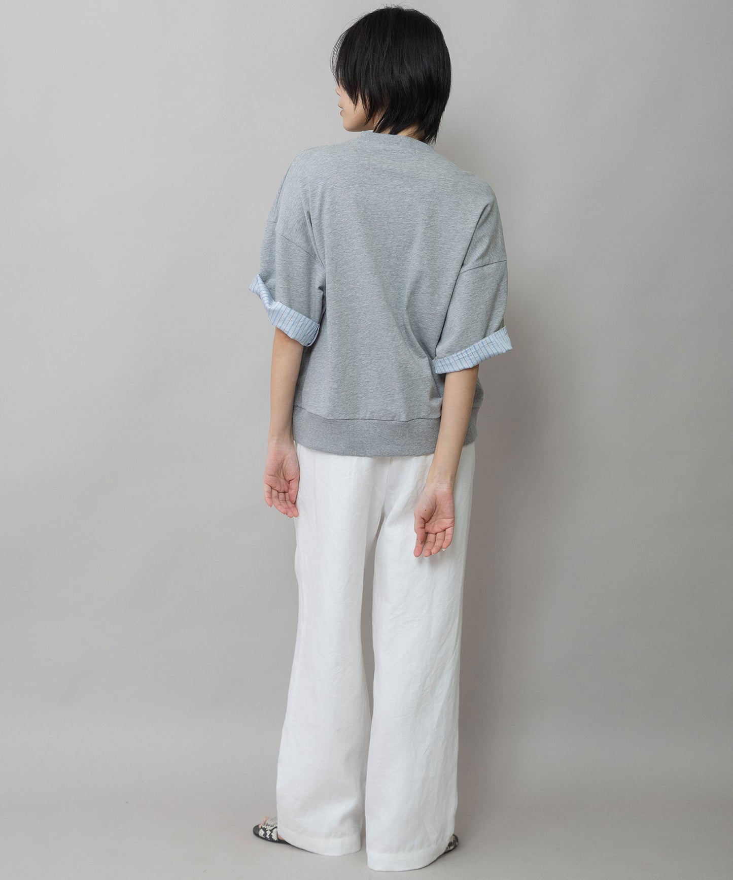 【接触冷感】ヴィンテージジャージ×ストライププルオーバー