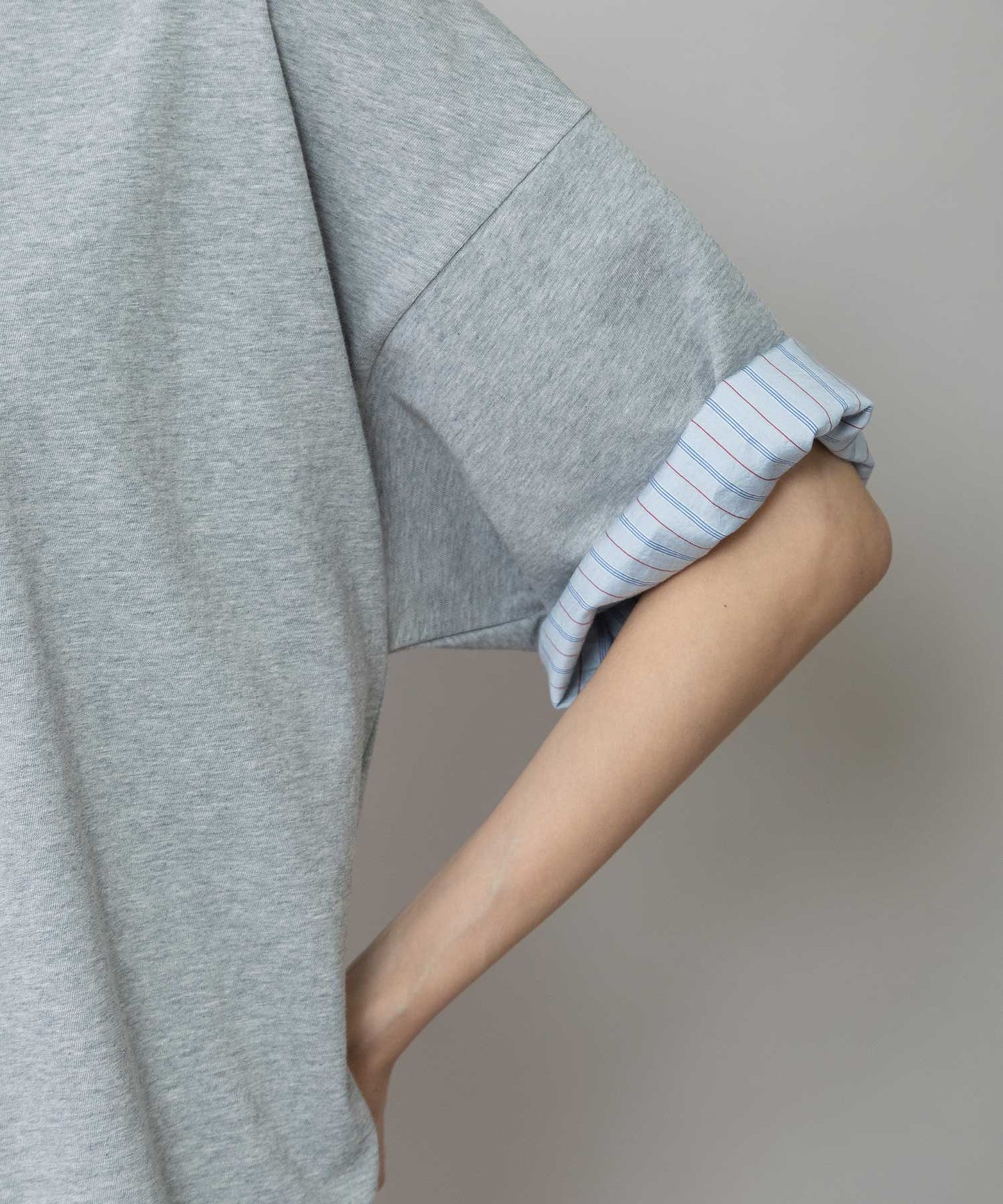 【接触冷感】ヴィンテージジャージ×ストライププルオーバー