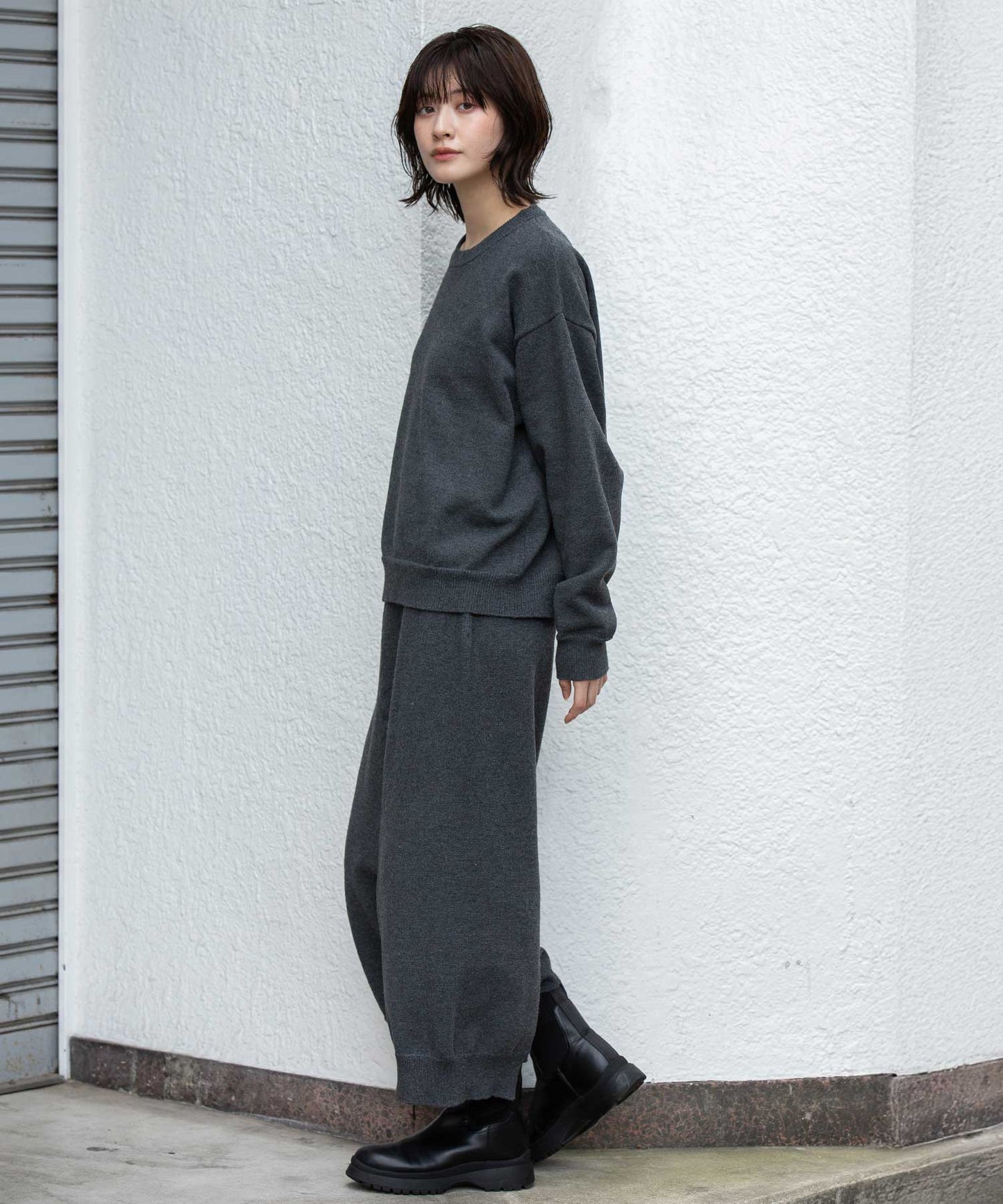 7GG天竺編みニットルーズパンツ