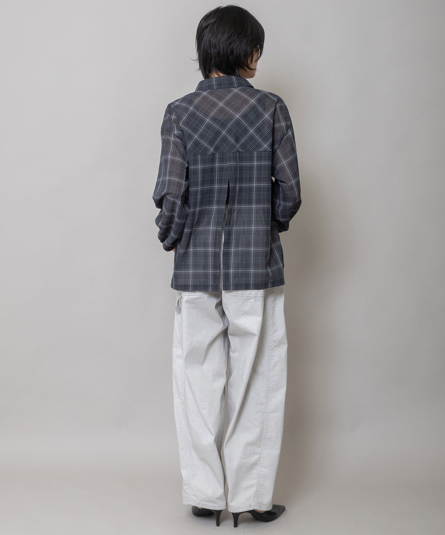 セミシアーチェックプルオーバーシャツ