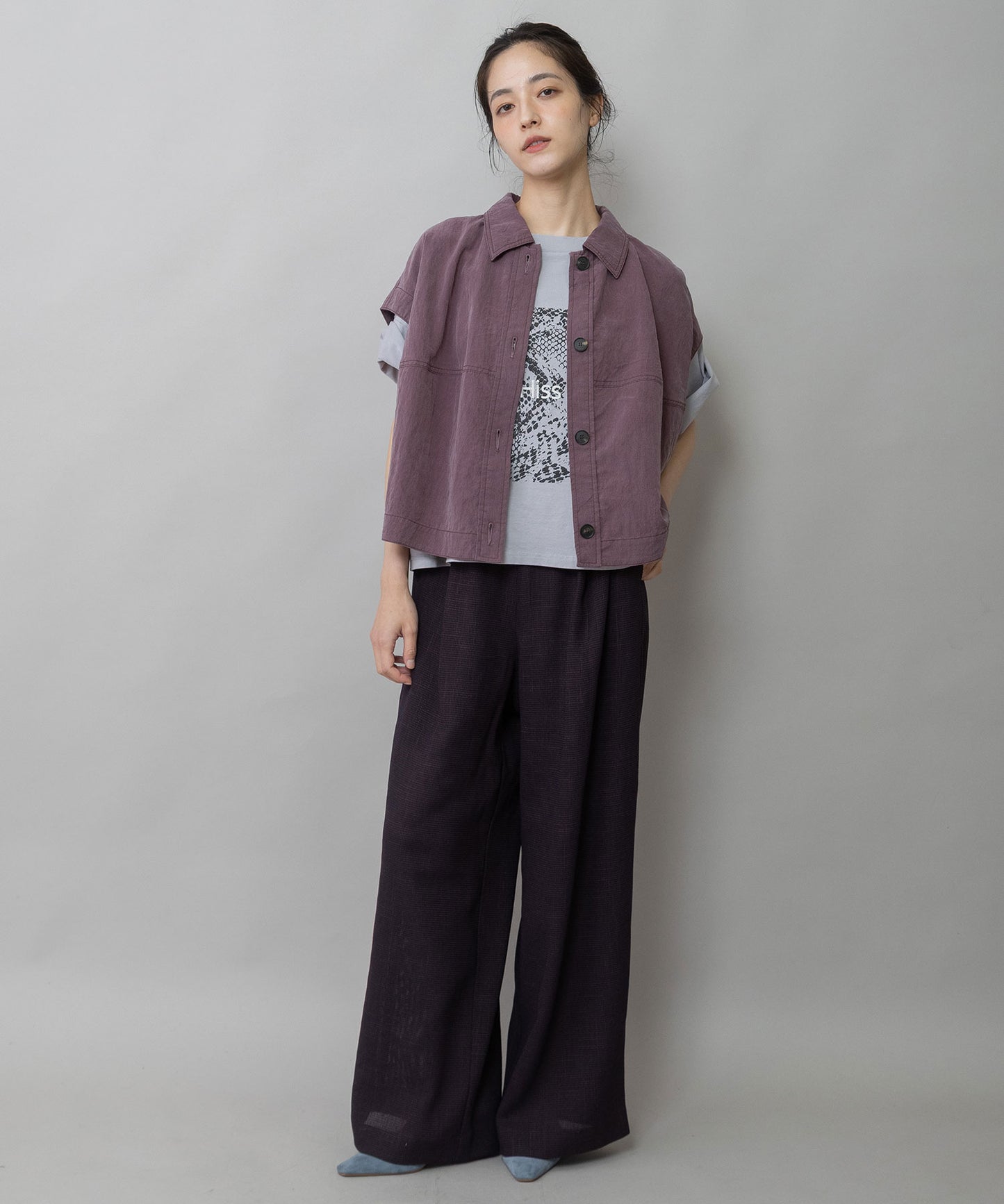 ヴィンテージリヨセルナイロンコクーンシャツ