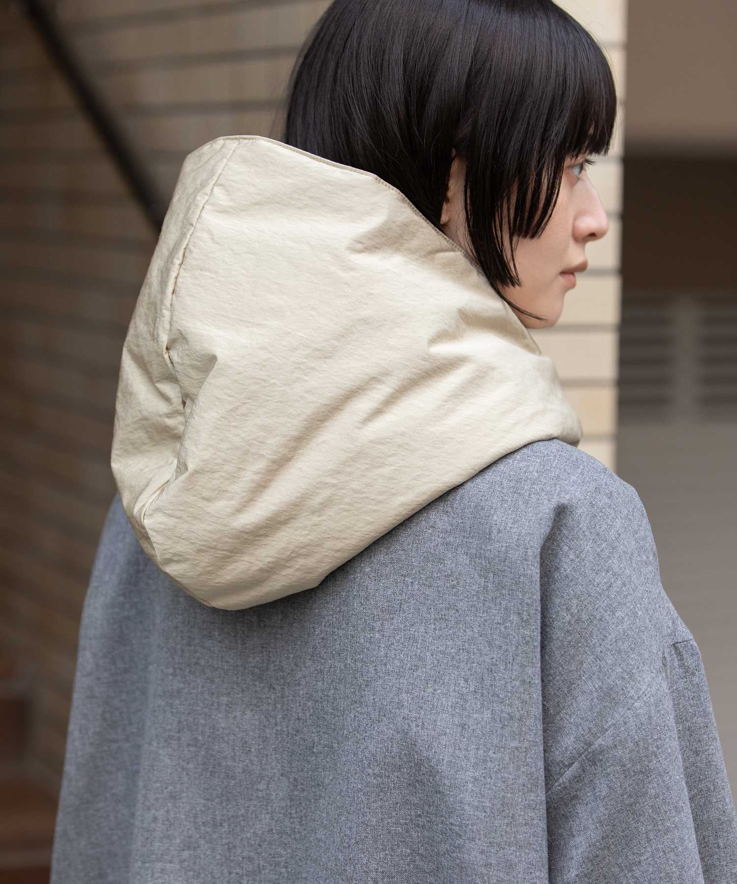 軽量】【保温性】【吸水・速乾性】梳毛調合繊×ツイル×octaフーデット