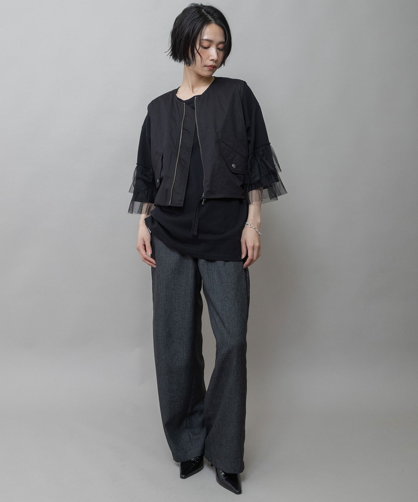 【ウォッシャブル】オーガニックコットンツイル×octaジレ