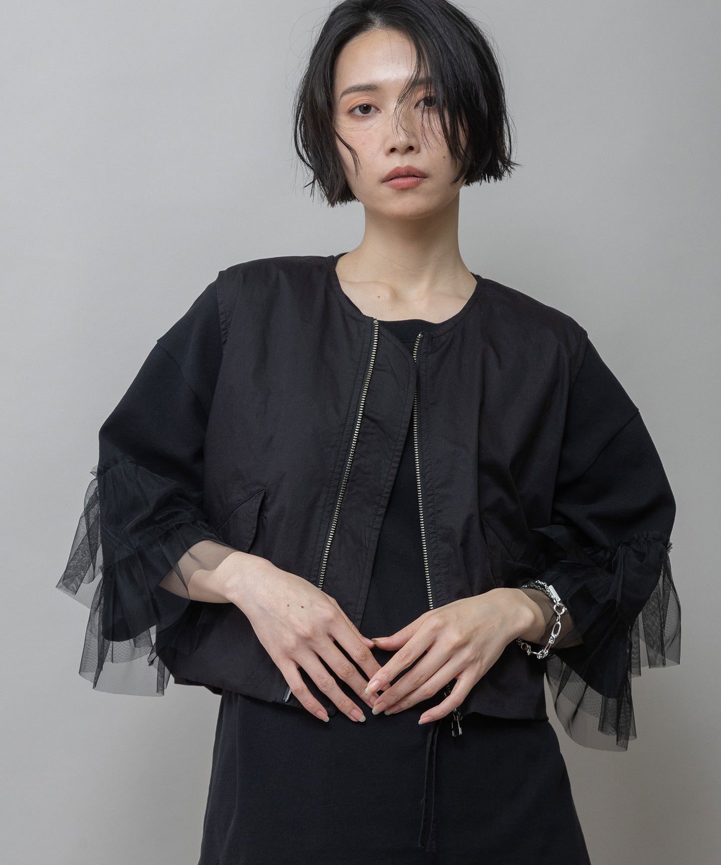 【ウォッシャブル】オーガニックコットンツイル×octaジレ