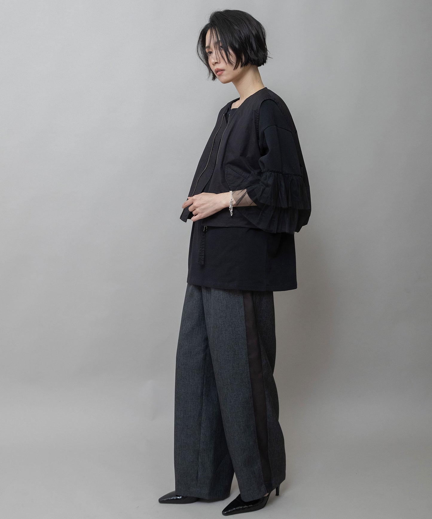 【ウォッシャブル】オーガニックコットンツイル×octaジレ