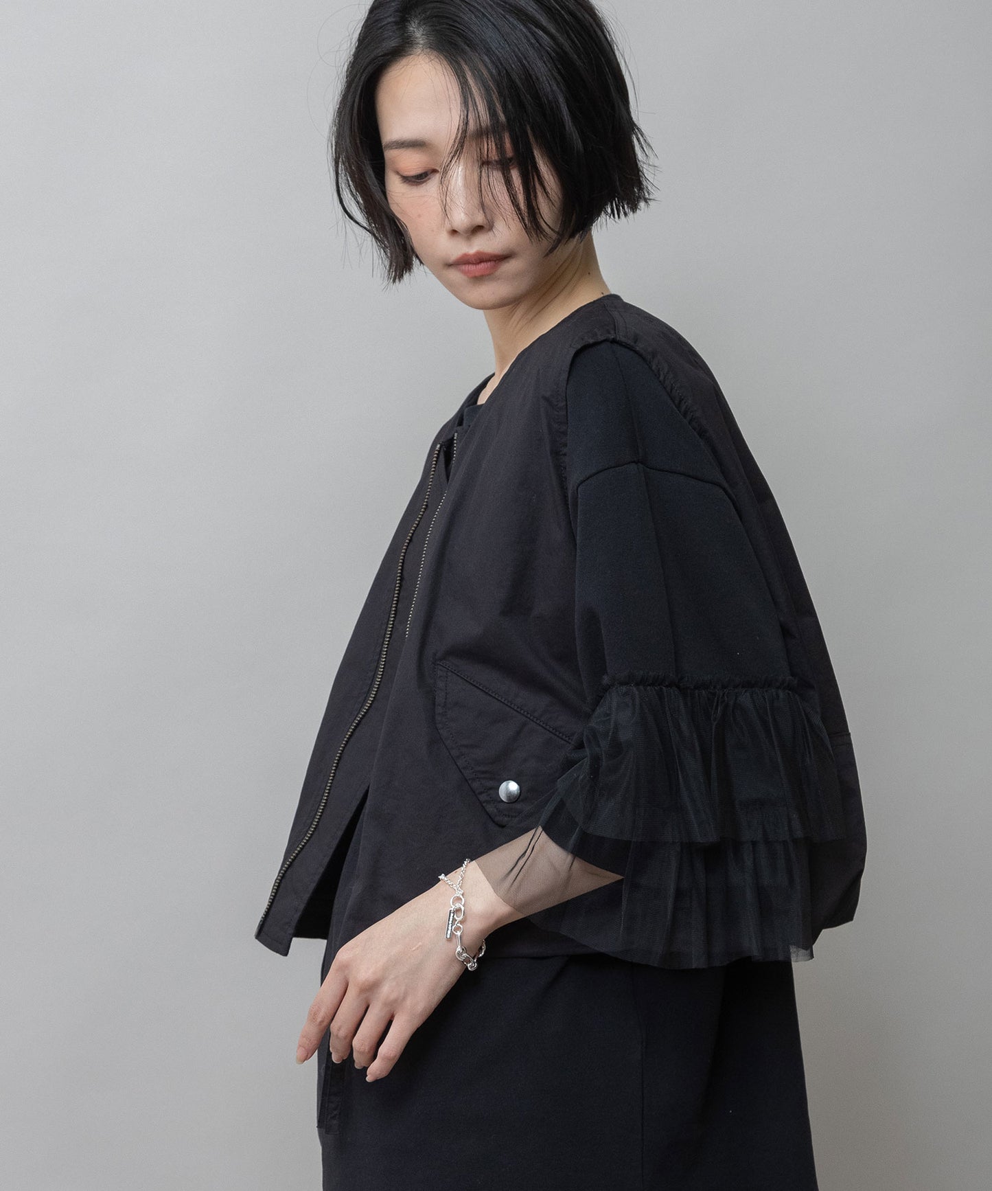 【ウォッシャブル】オーガニックコットンツイル×octaジレ