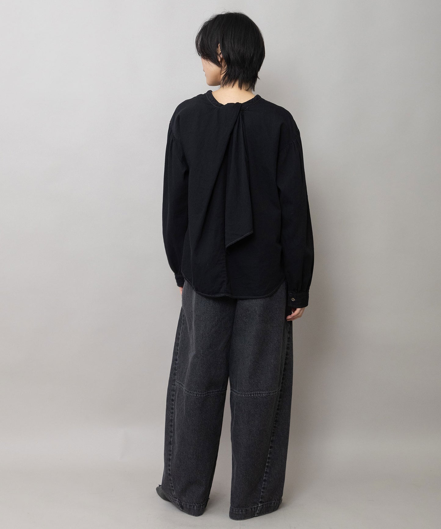 5.5ozデニム 2wayブラウス