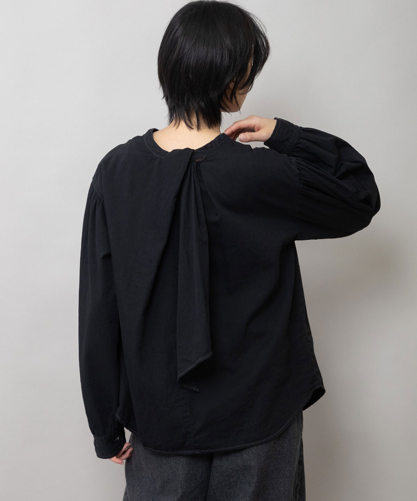 5.5ozデニム 2wayブラウス