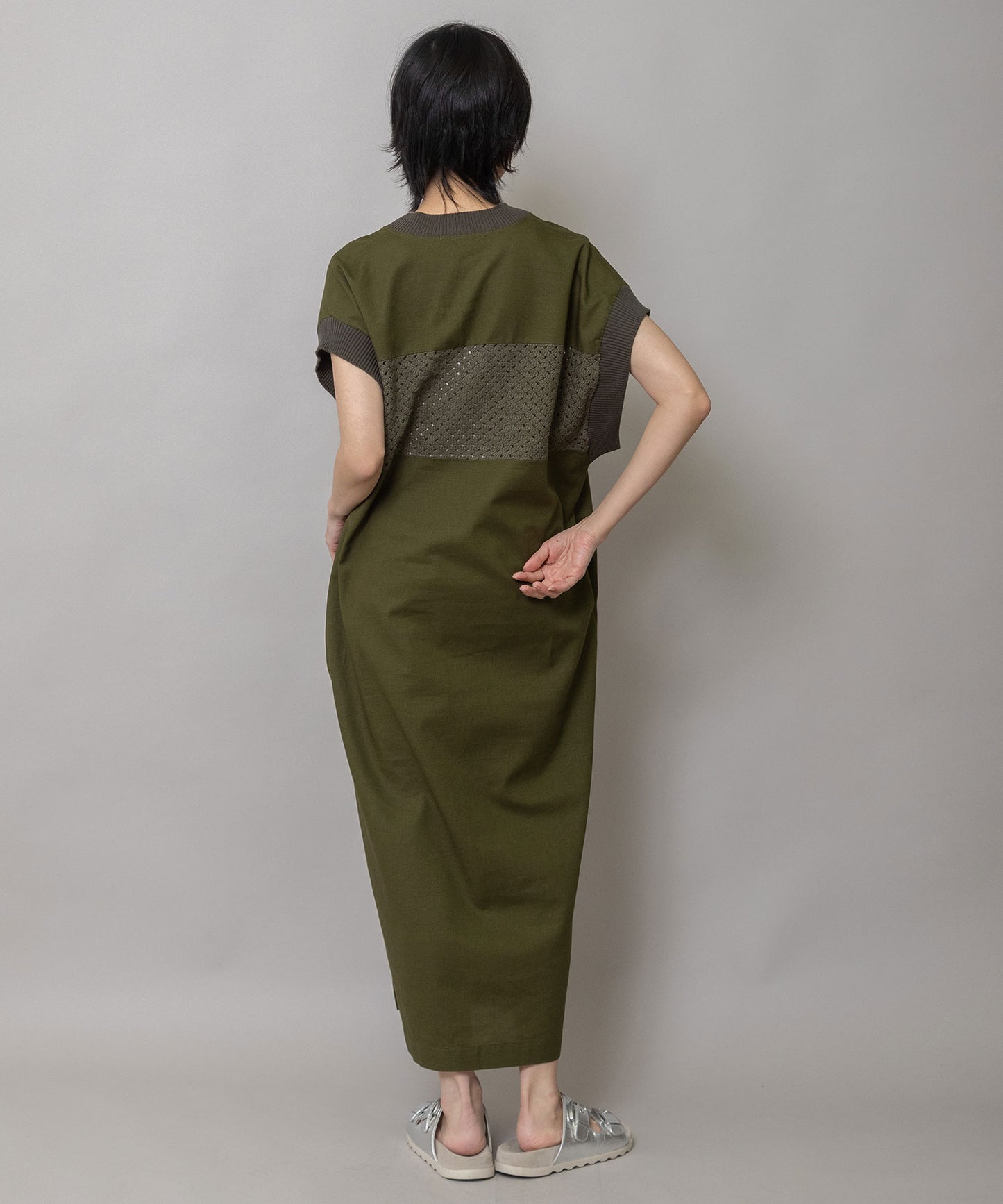 コットンリネンポプリン×ラッセルワンピース