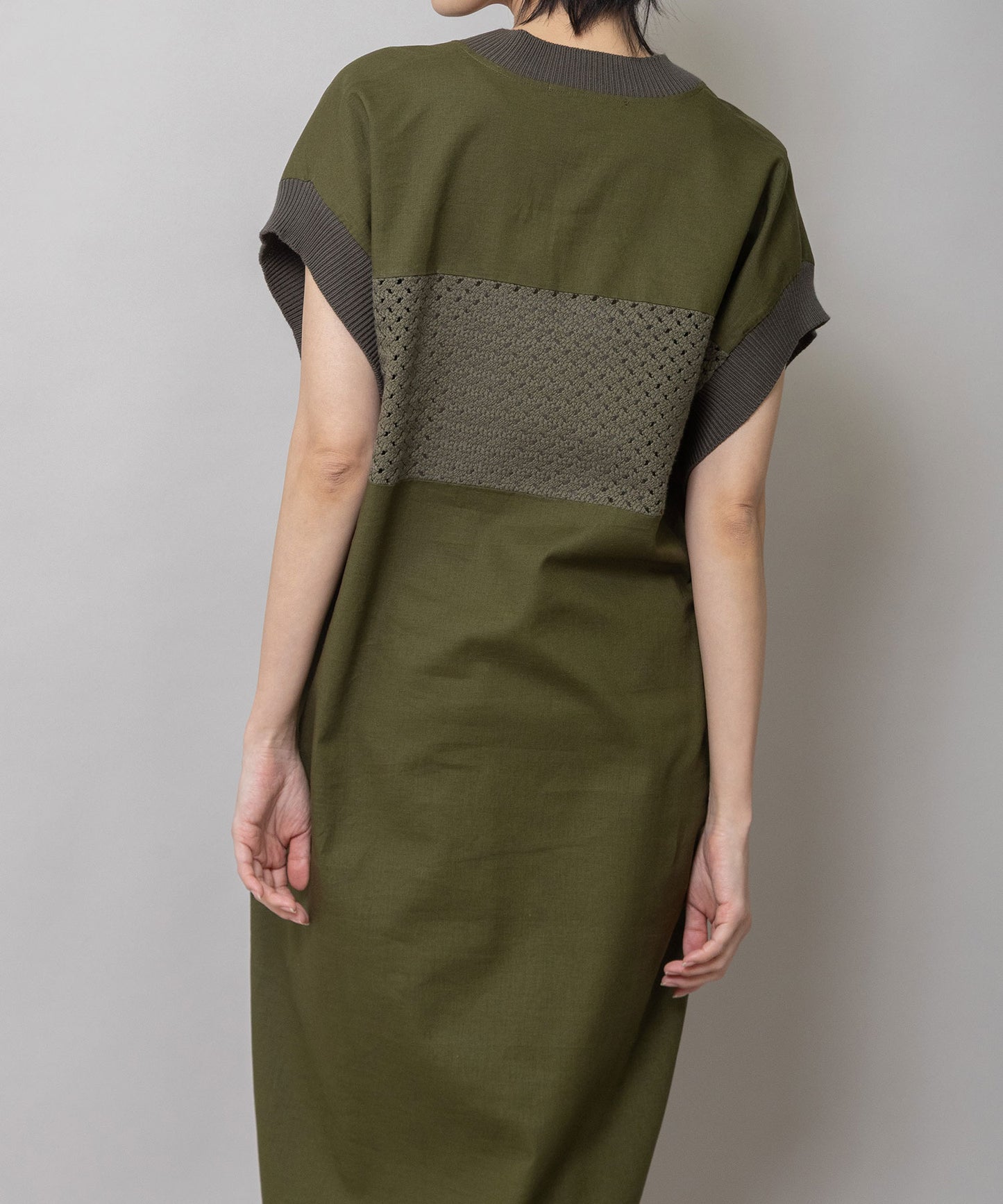 コットンリネンポプリン×ラッセルワンピース