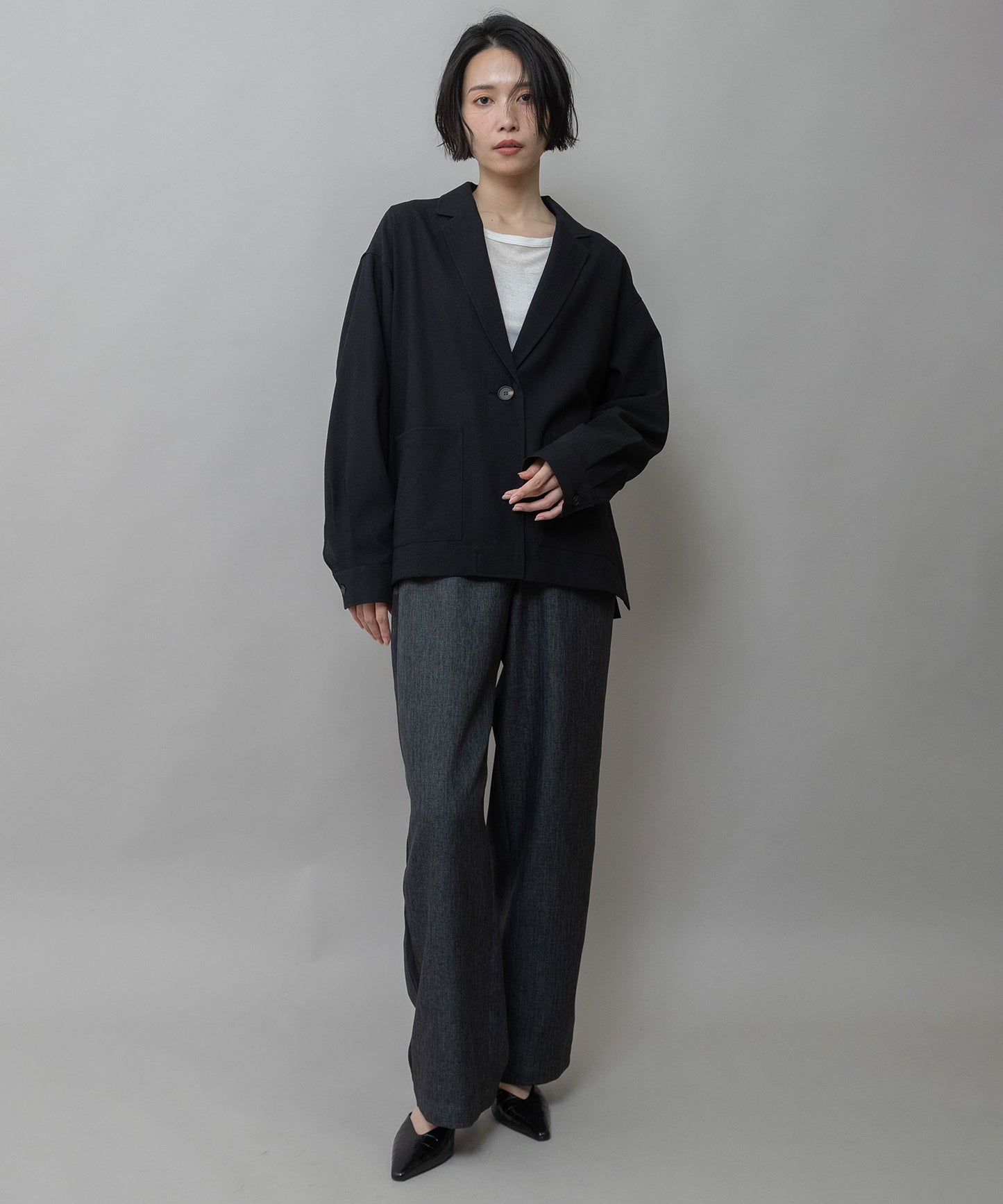 【UVカット】【防シワ】【ウォッシャブル】ストレッチサップジャケット