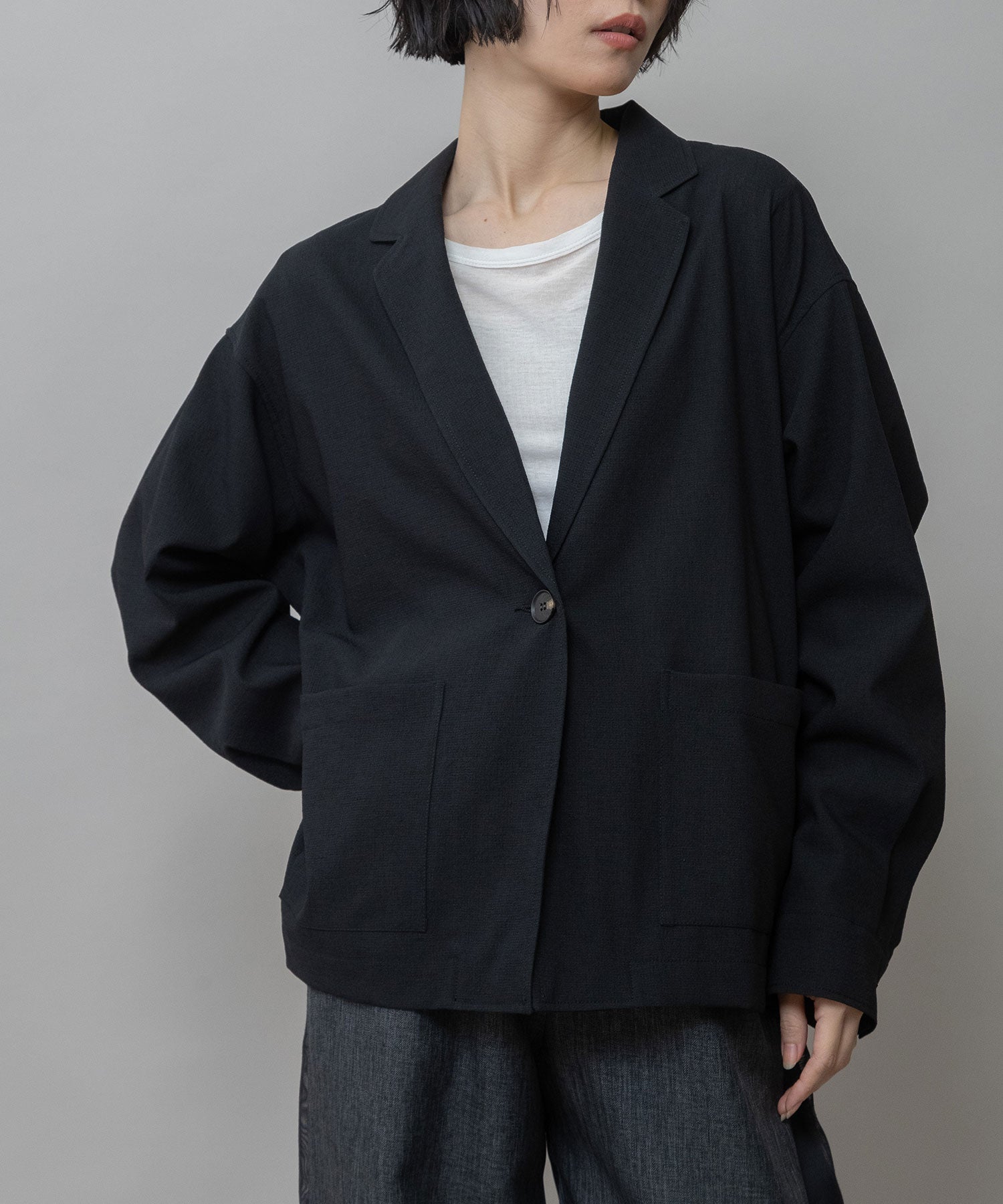 UVカット】【防シワ】【ウォッシャブル】ストレッチサップジャケット