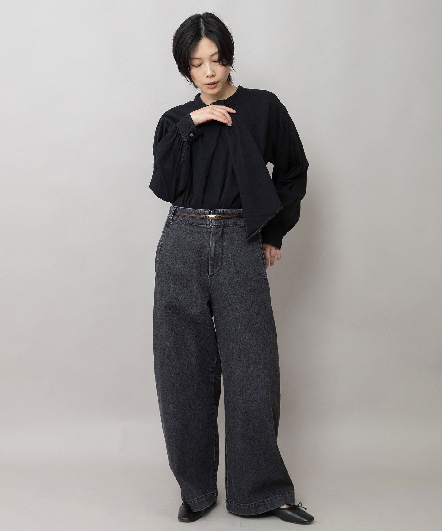 フェイクレザー アジャスタブルナローベルト