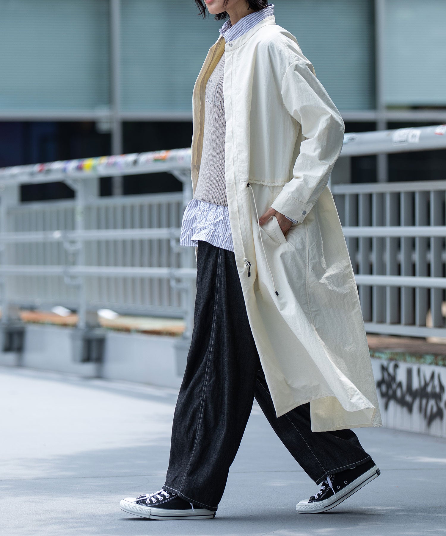【新品未使用】オーディナリーフィッツ ナイロンモッズコート 日本製 サイズ2 Ordinary Fits (オーディナリーフィッツ) DAY COAT / デイコート