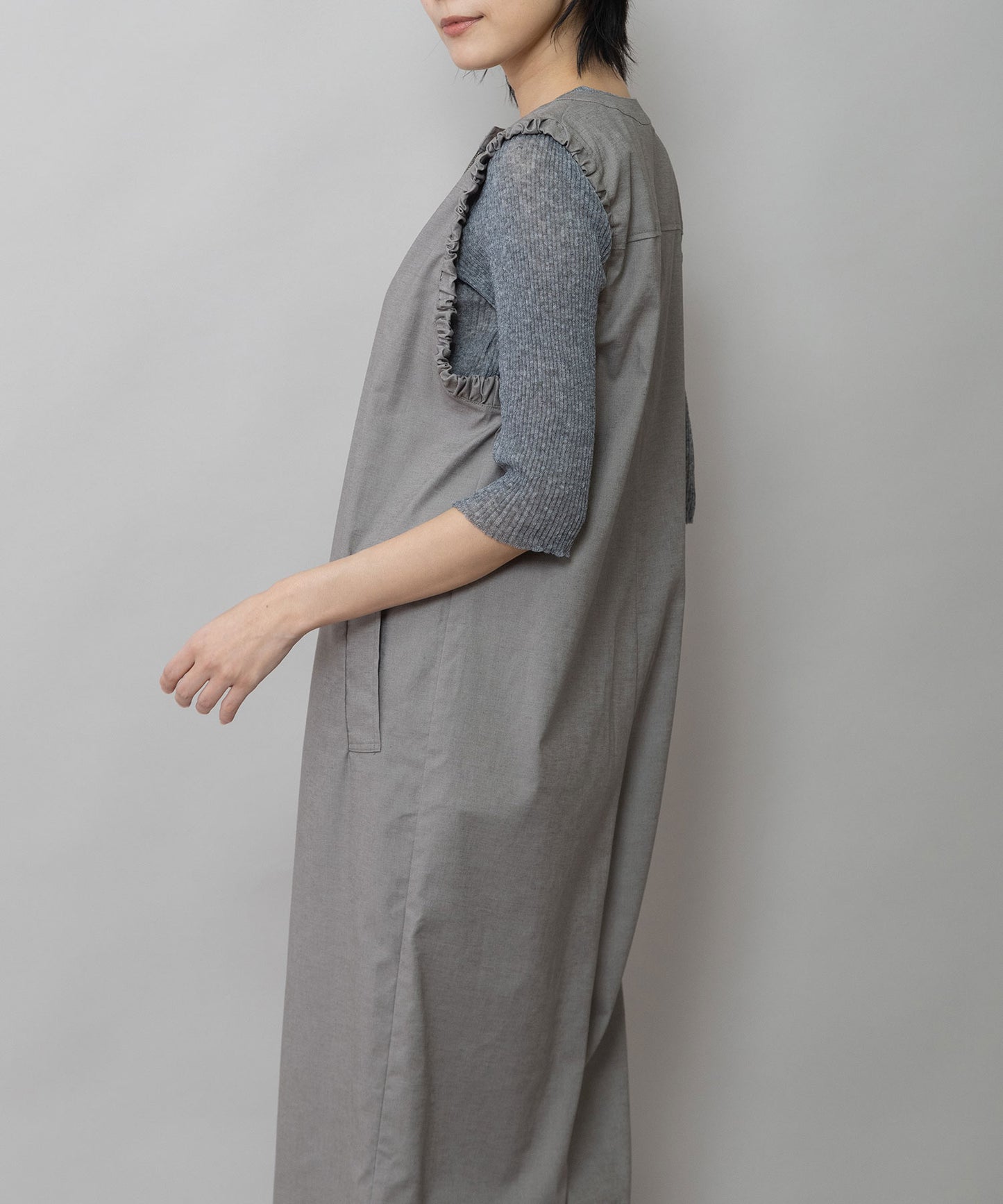 【UVカット】【接触冷感】【速乾性】ヘンプシャンブレーコンビネゾン