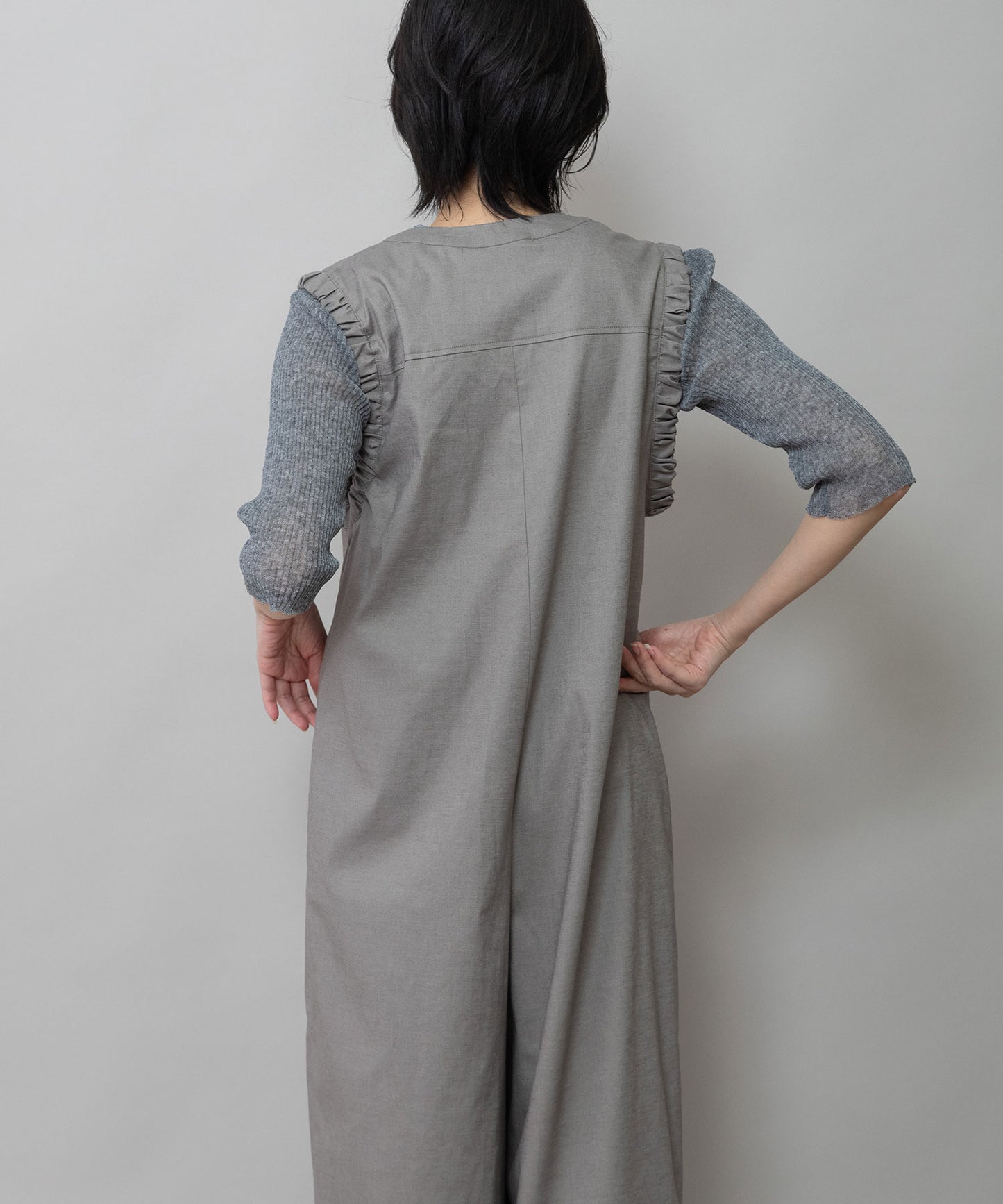 【UVカット】【接触冷感】【速乾性】ヘンプシャンブレーコンビネゾン