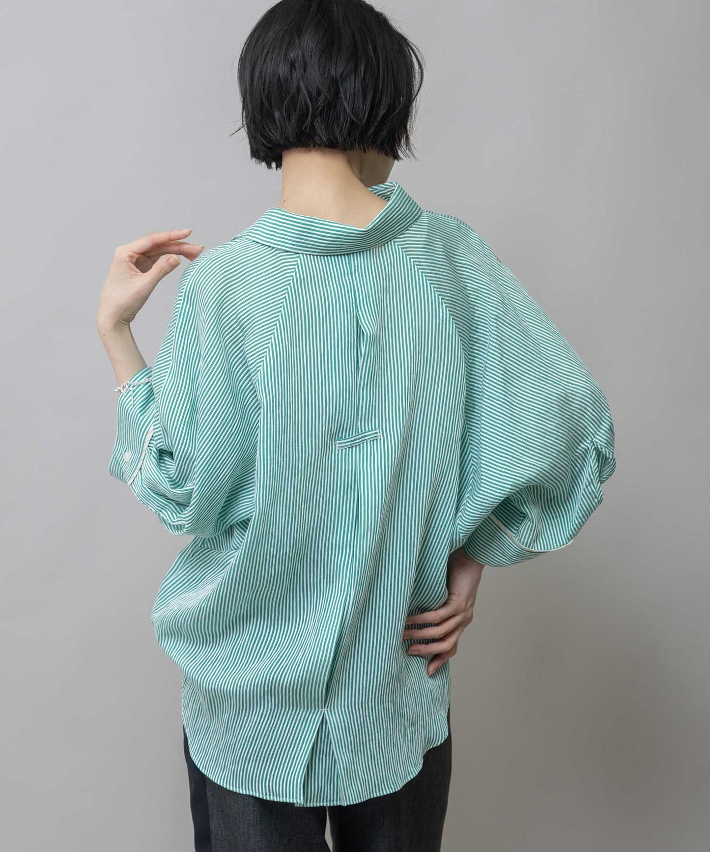 【Turkey】 ストライプハーフスリーブシャツ