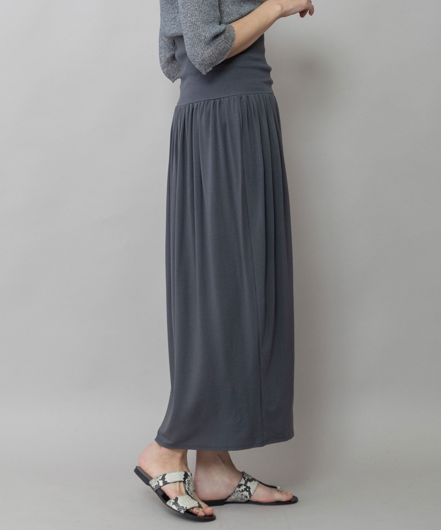 接触冷感】シルキージャージギャザースカート – Munich web shop