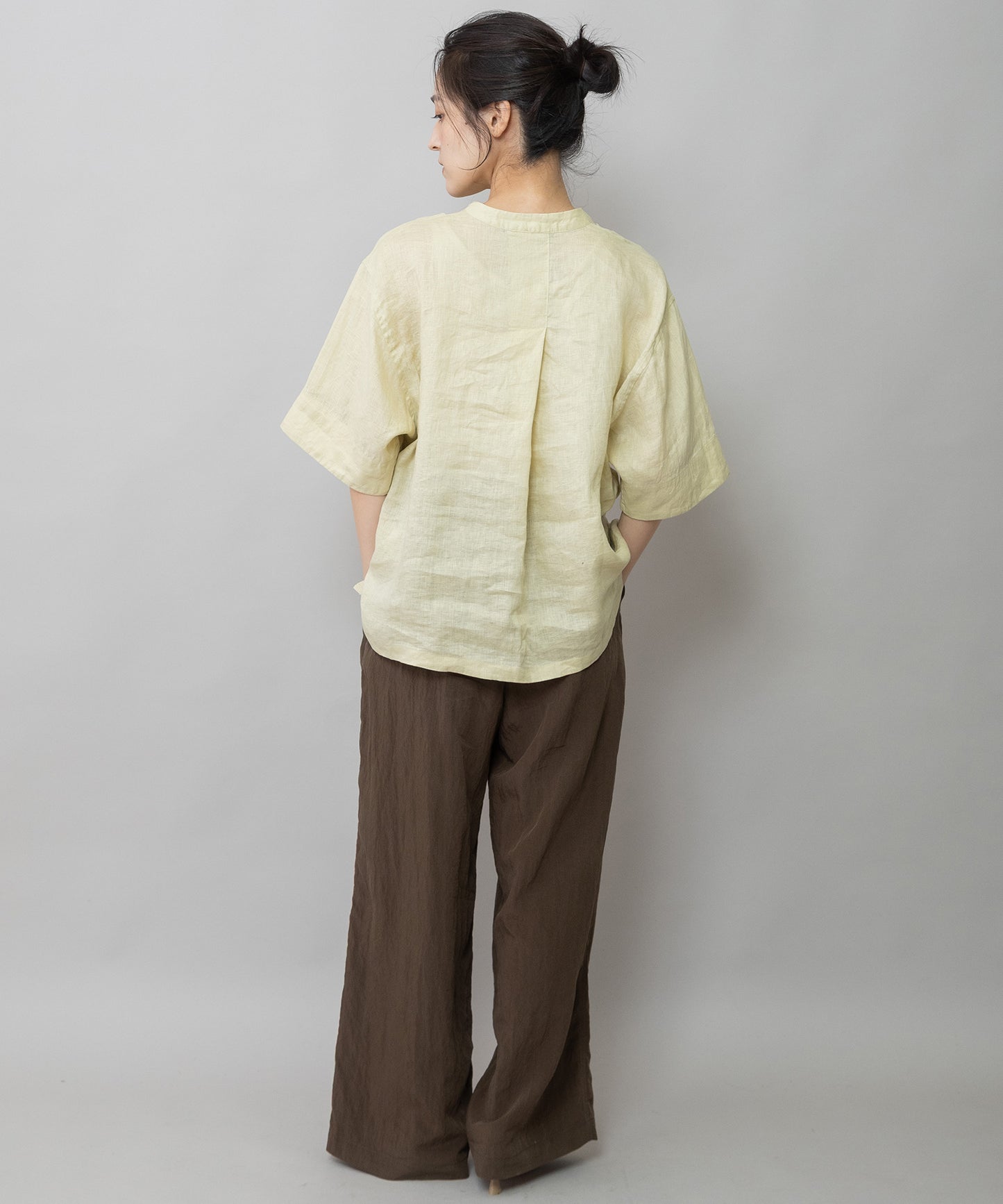 【吸水性】【発散性】60sフレンチリネンハーフスリーブシャツ