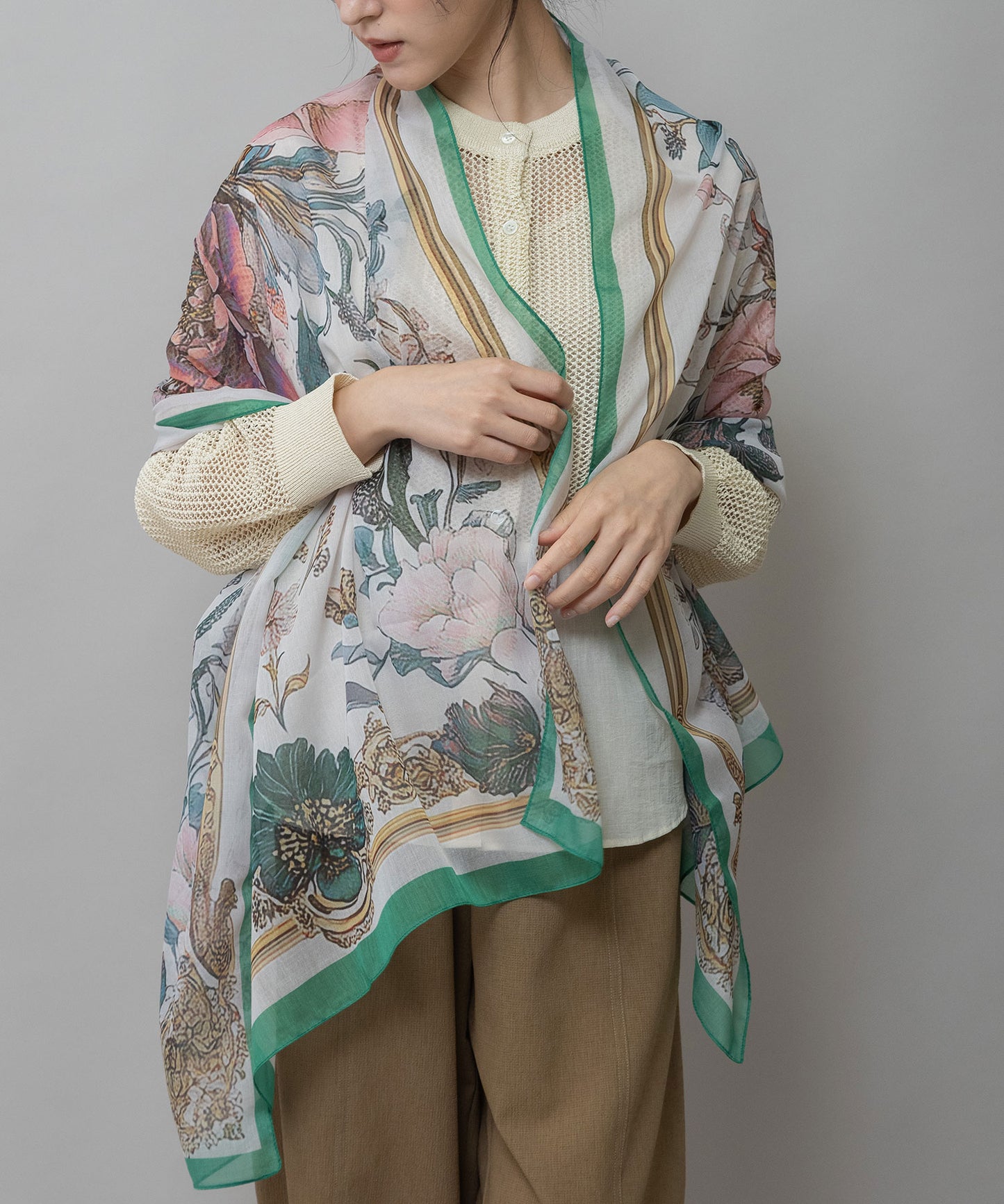 フラワープリントストール