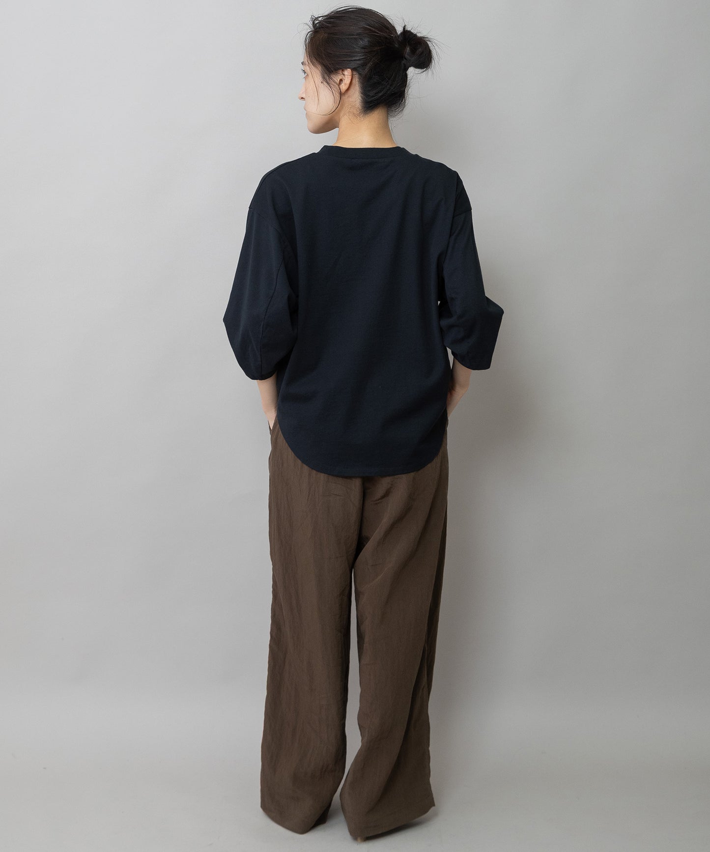 コットンジャージロゴ刺繍Tシャツ