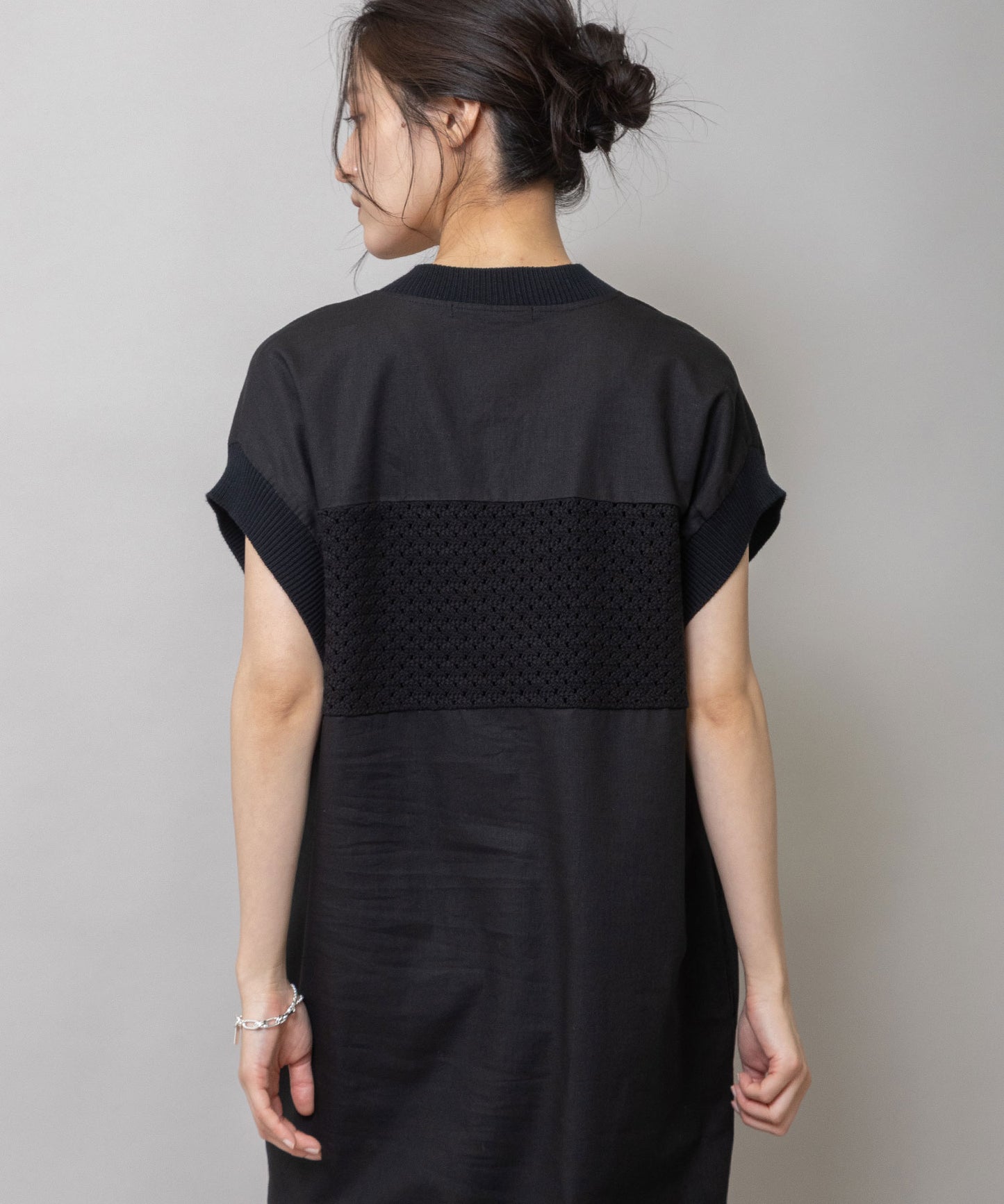 コットンリネンポプリン×ラッセルワンピース