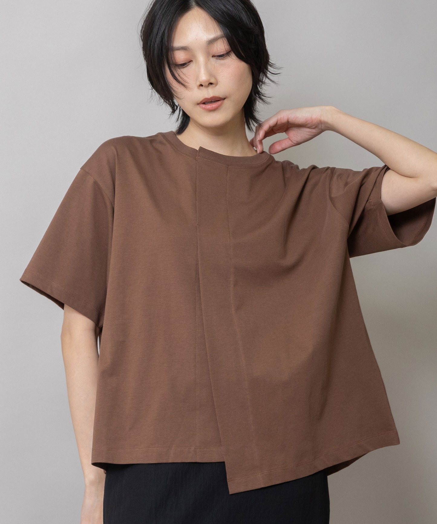 コットンジャージダブルベントTシャツ