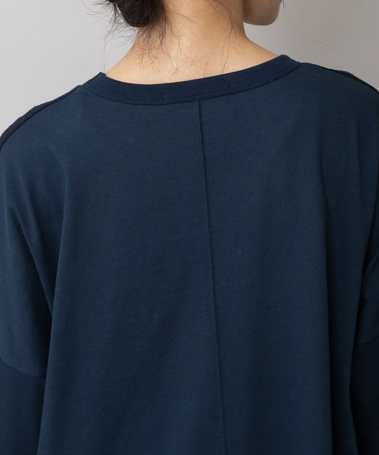 コットンレーシージャガード×ジャージ ワイドTシャツ